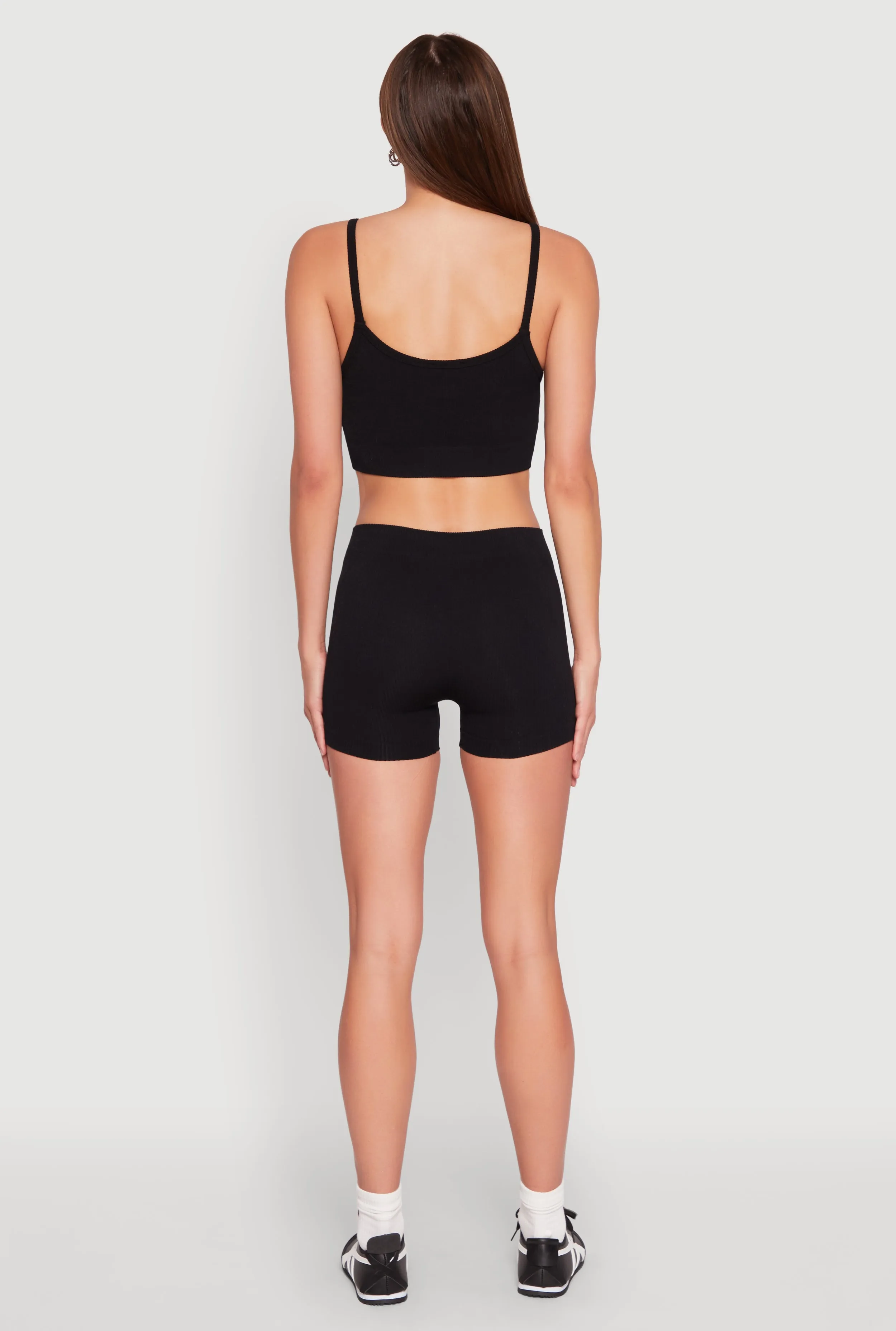 Rib Knit Crop Top and Biker Shorts sold by Rainbow product image thumbnail 5