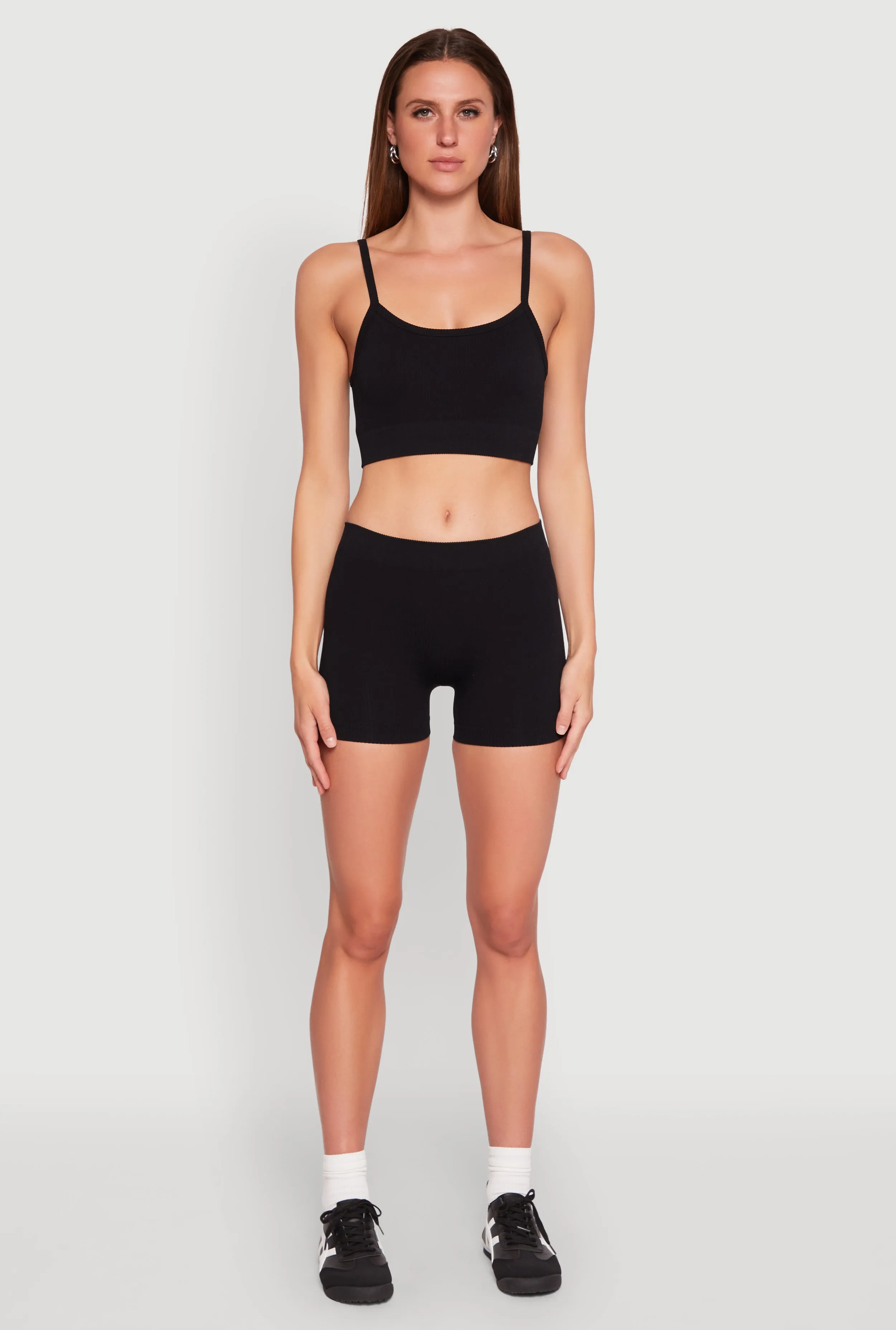 Rib Knit Crop Top and Biker Shorts sold by Rainbow product image thumbnail 2