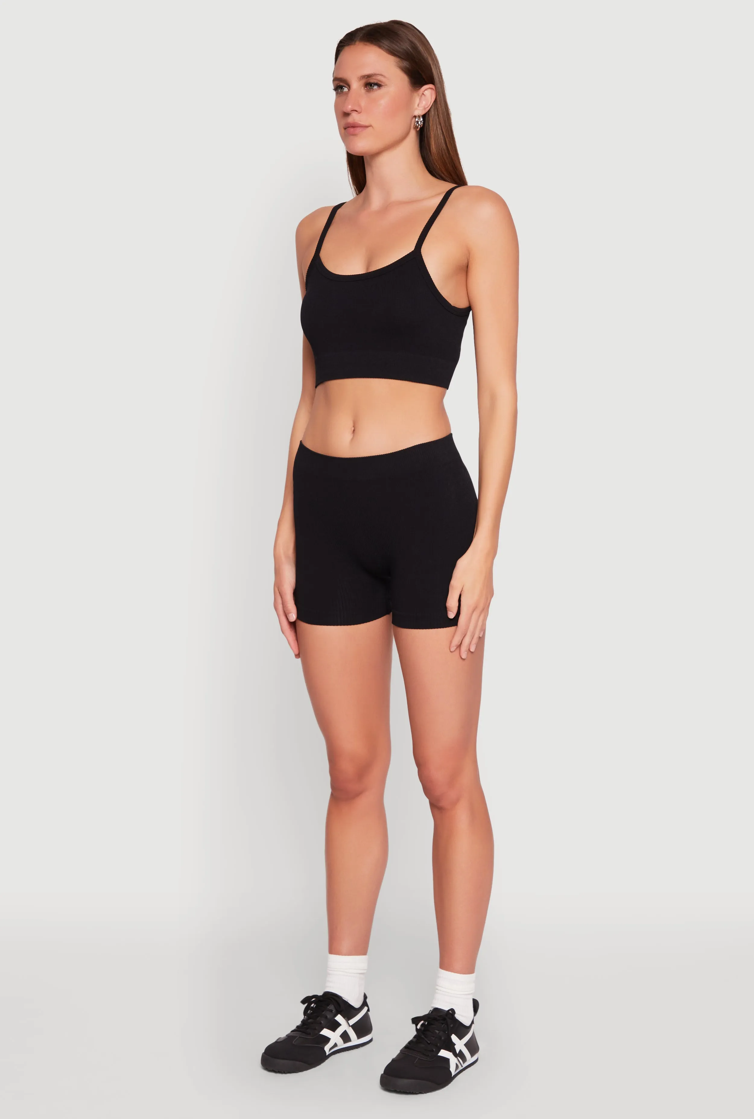 Rib Knit Crop Top and Biker Shorts sold by Rainbow product image thumbnail 3