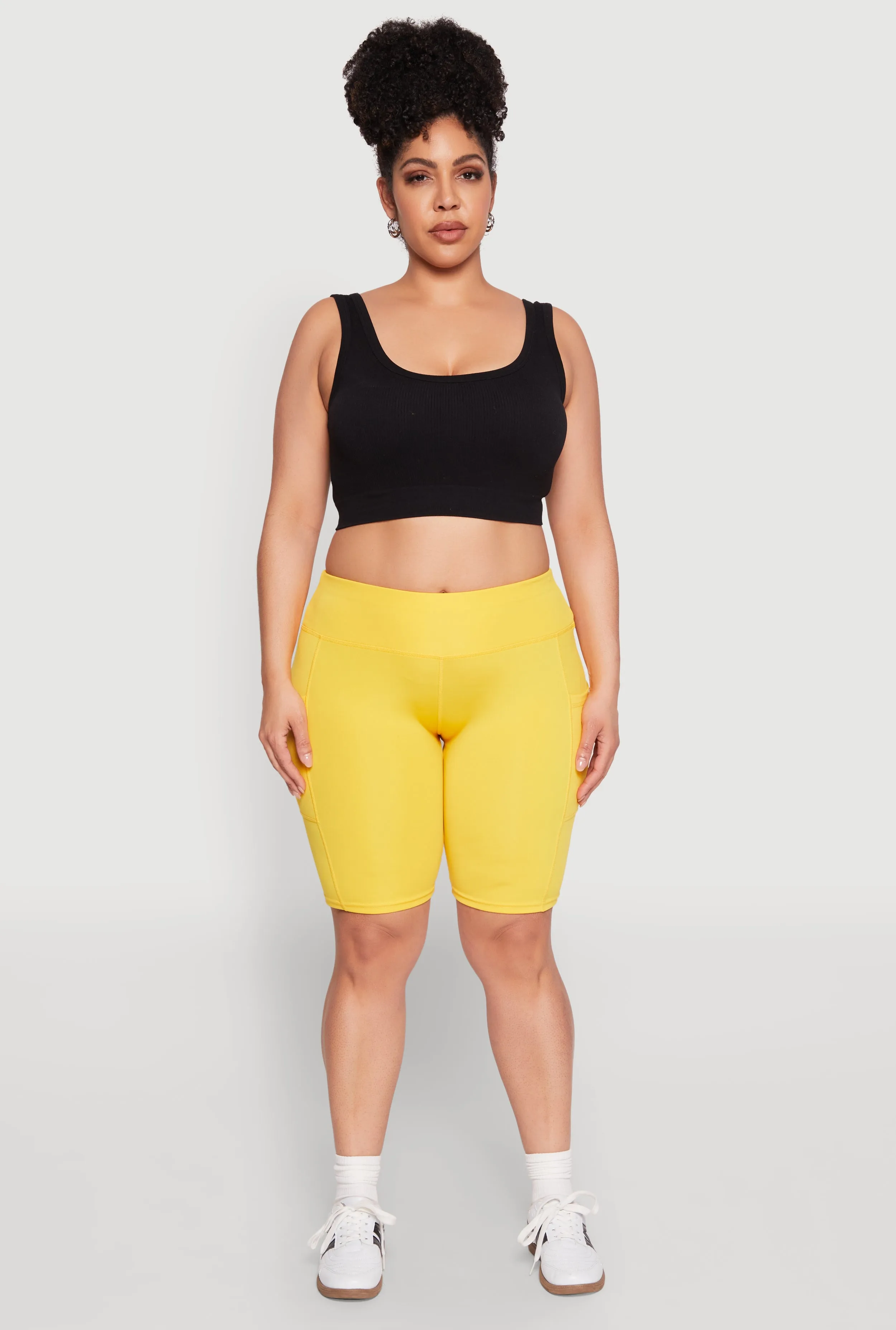 Plus Size Cell Phone Pocket Biker Shorts sold by Rainbow product image thumbnail 2