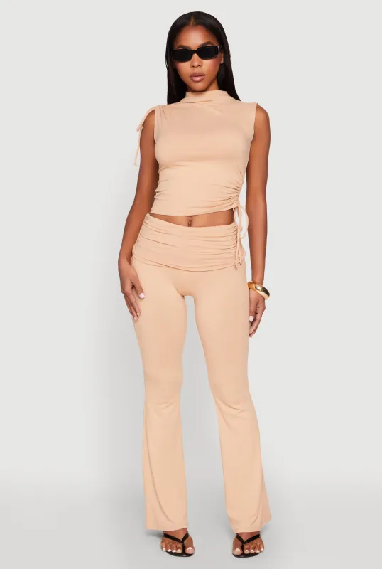 Ruched Flare Leg Pants sold by Rainbow