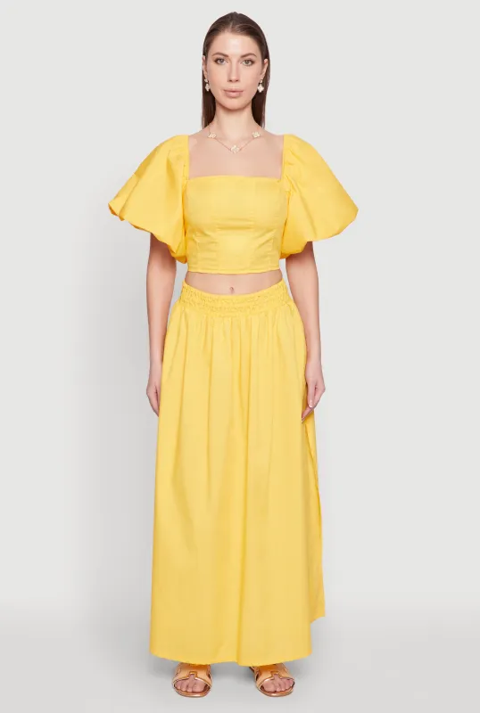 Poplin Maxi Skirt sold by Rainbow