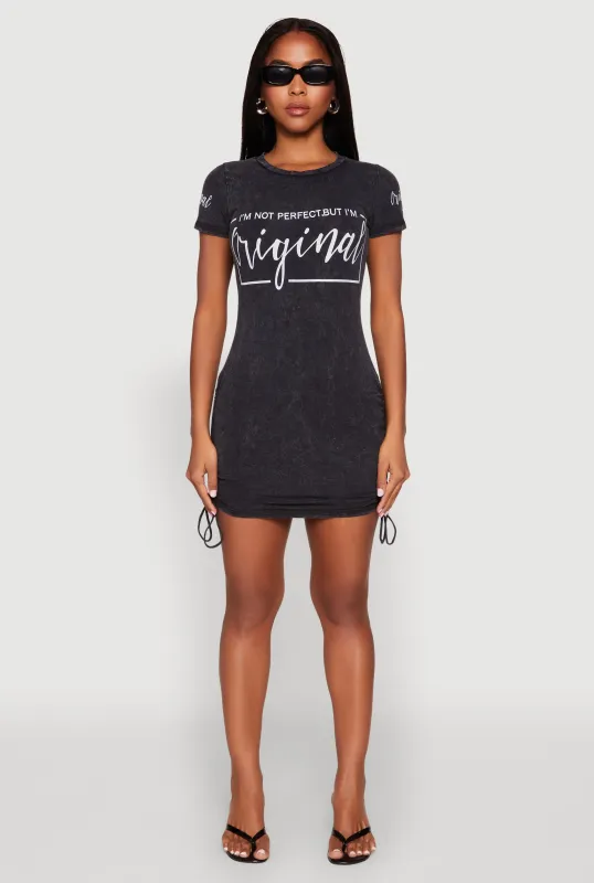 Mineral Wash Original Graphic Print Dress sold by Rainbow