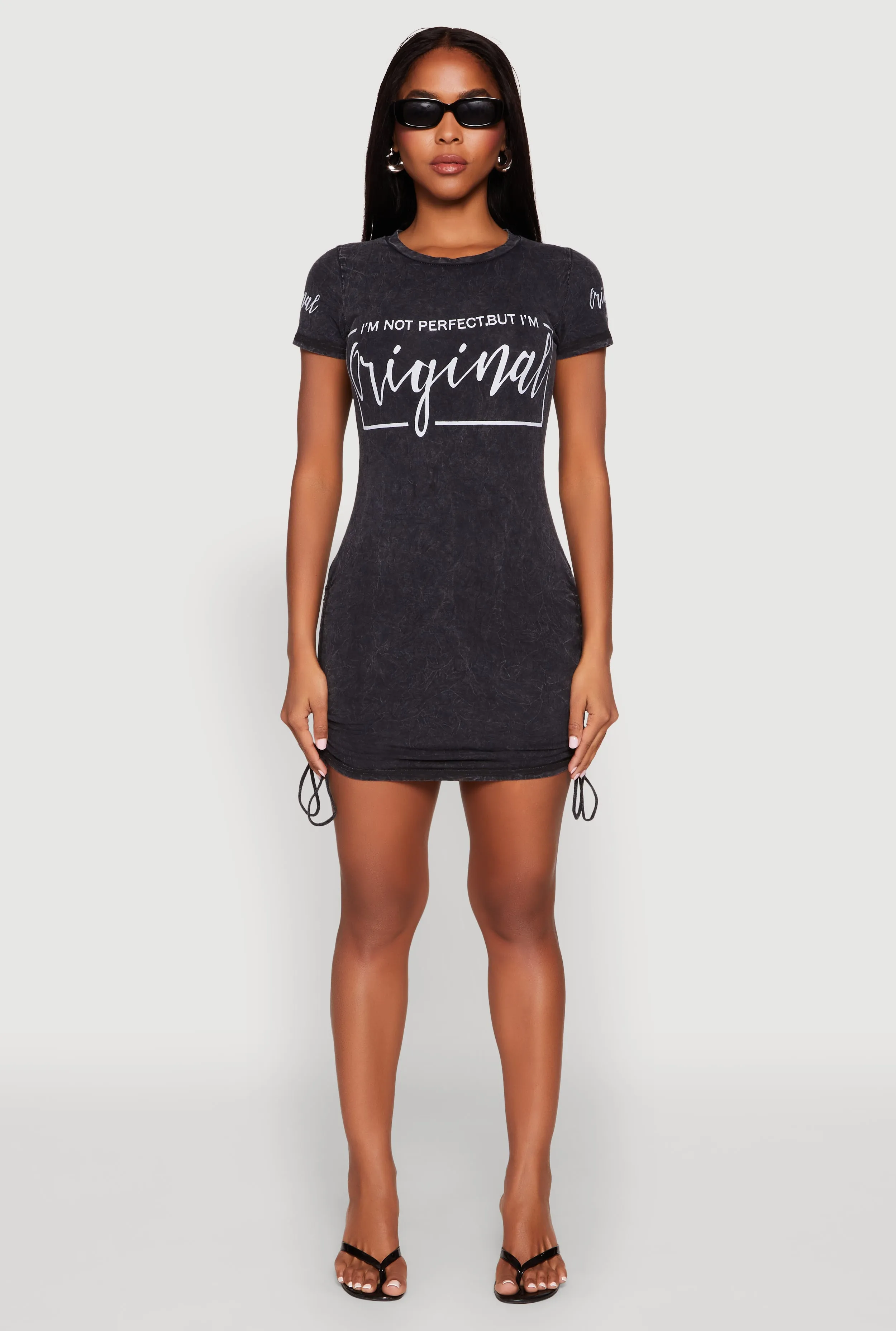 Mineral Wash Original Graphic Print Dress sold by Rainbow