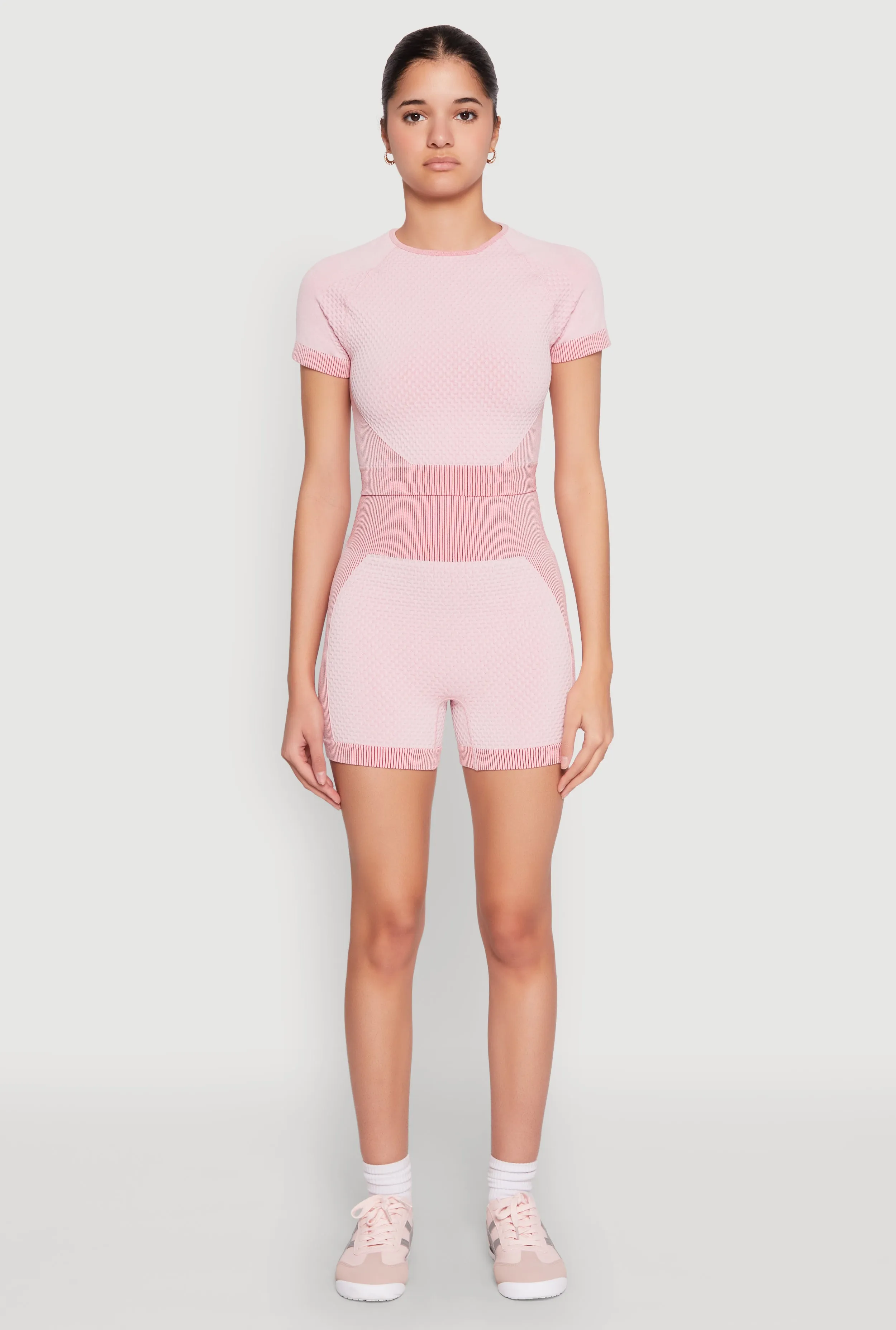 Seamless Ribbed Knit Ruched Biker Shorts sold by Rainbow product image thumbnail 2