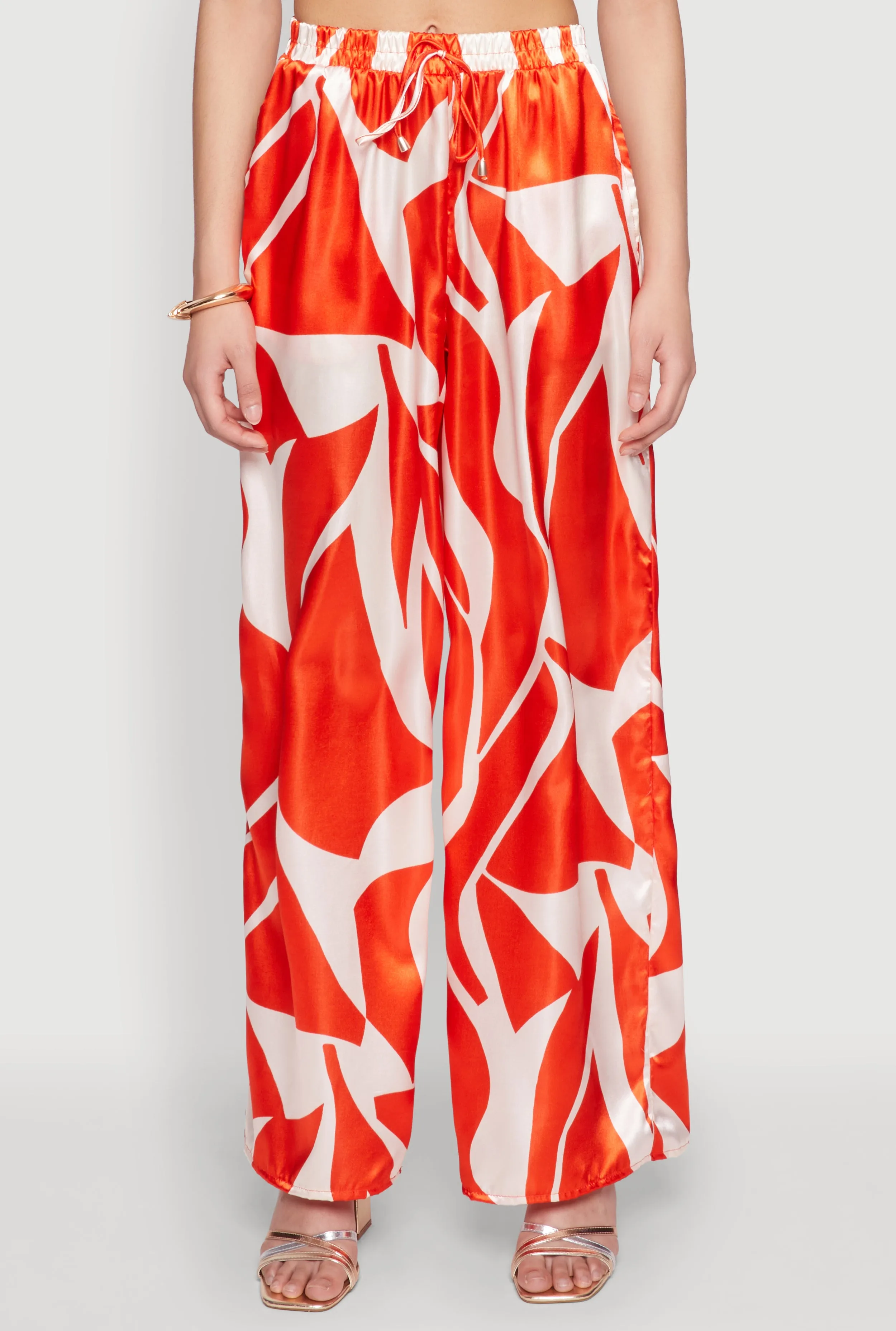 Patterned Satin Palazzo Pants sold by Rainbow product image thumbnail 3