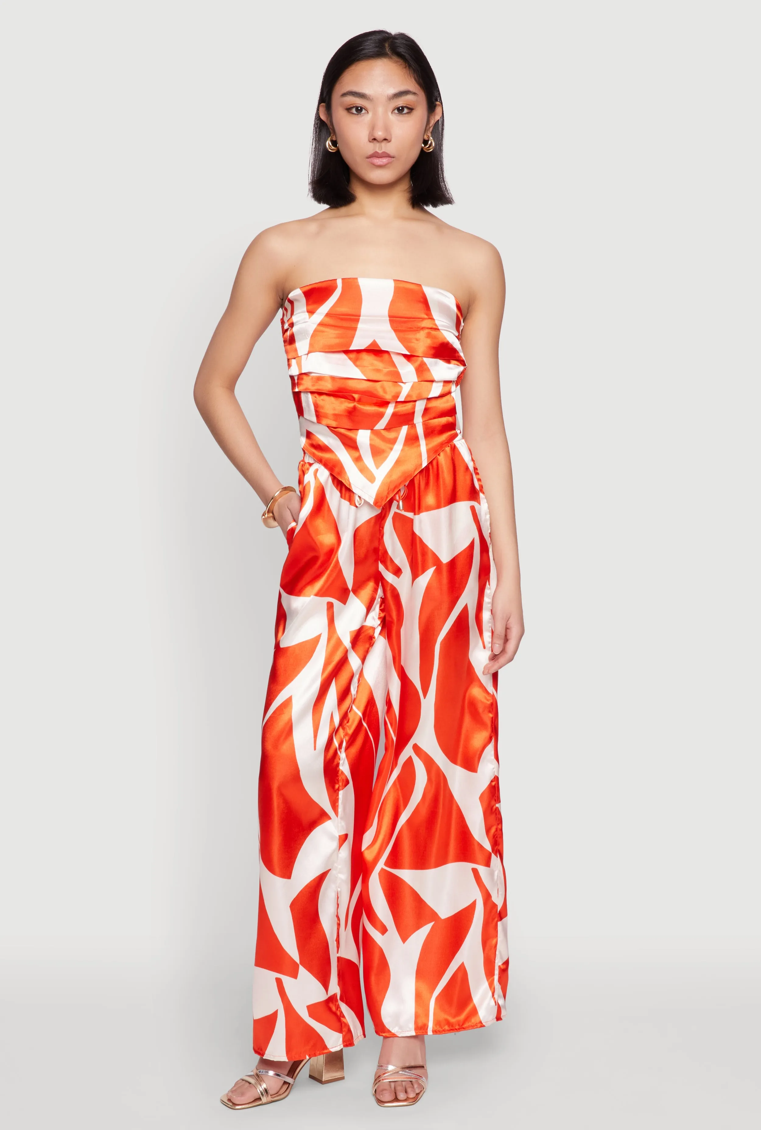 Patterned Satin Palazzo Pants sold by Rainbow product image thumbnail 2