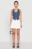 Crepe Knit Mini Tiered Skort sold by Rainbow