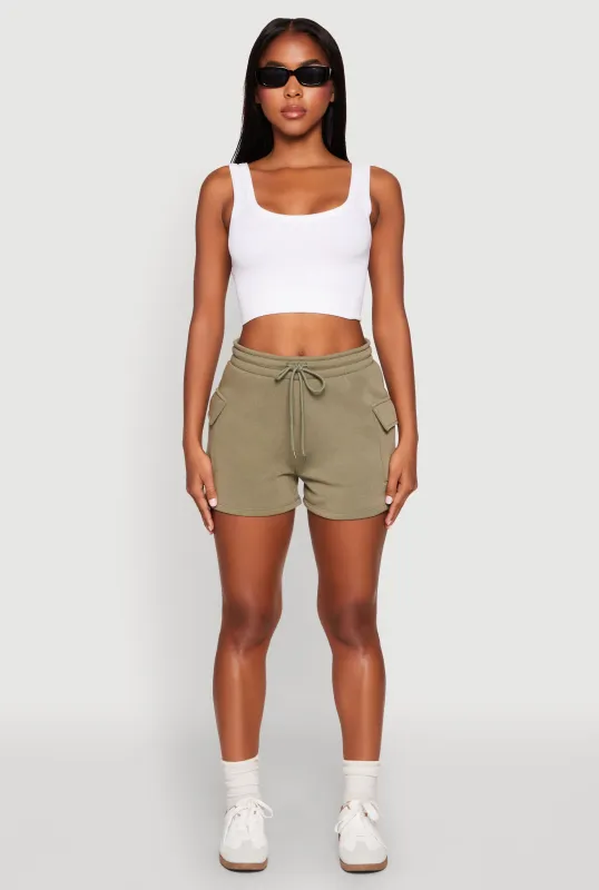 Drawstring Cargo Sweatshorts sold by Rainbow