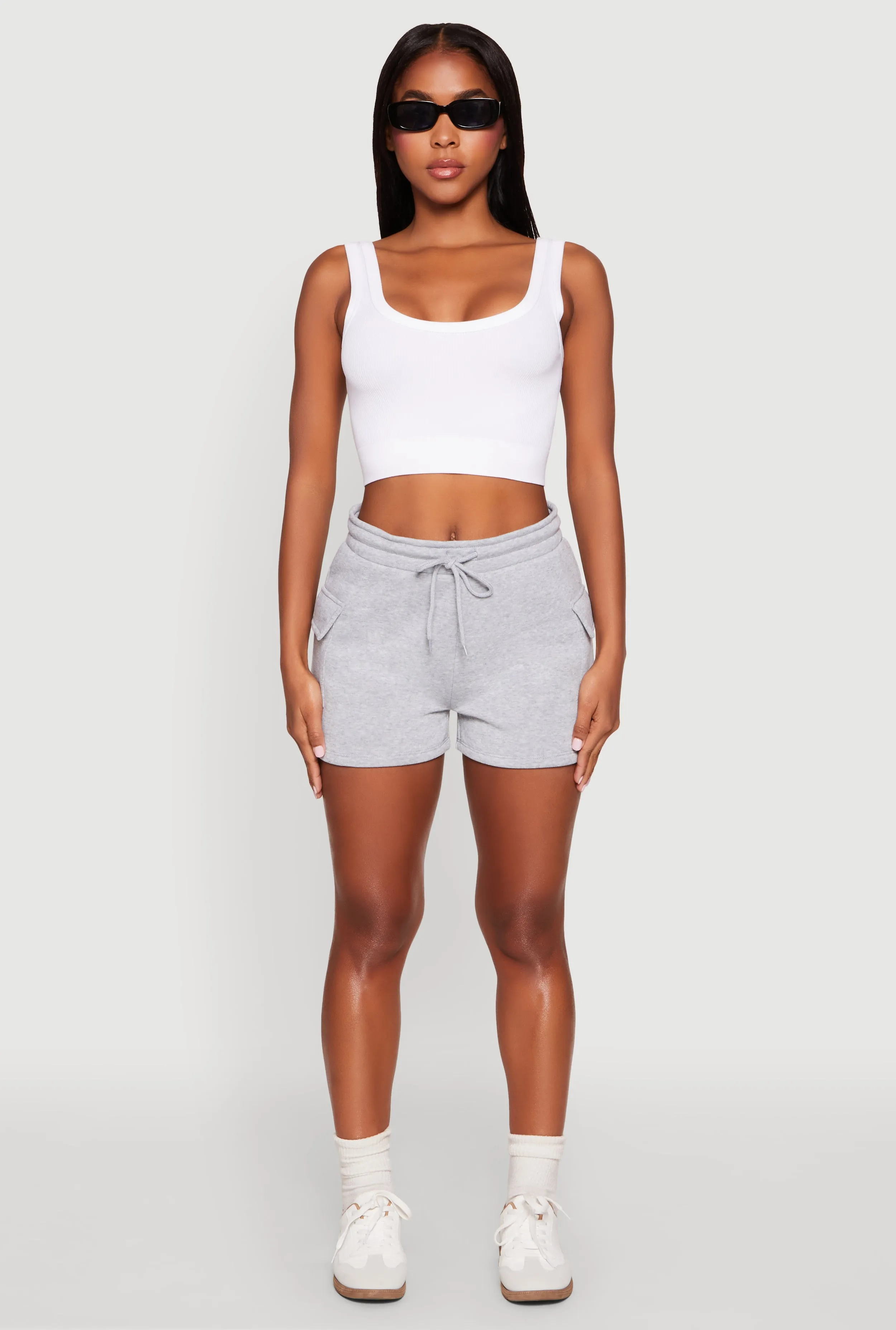 Drawstring Cargo Sweatshorts sold by Rainbow