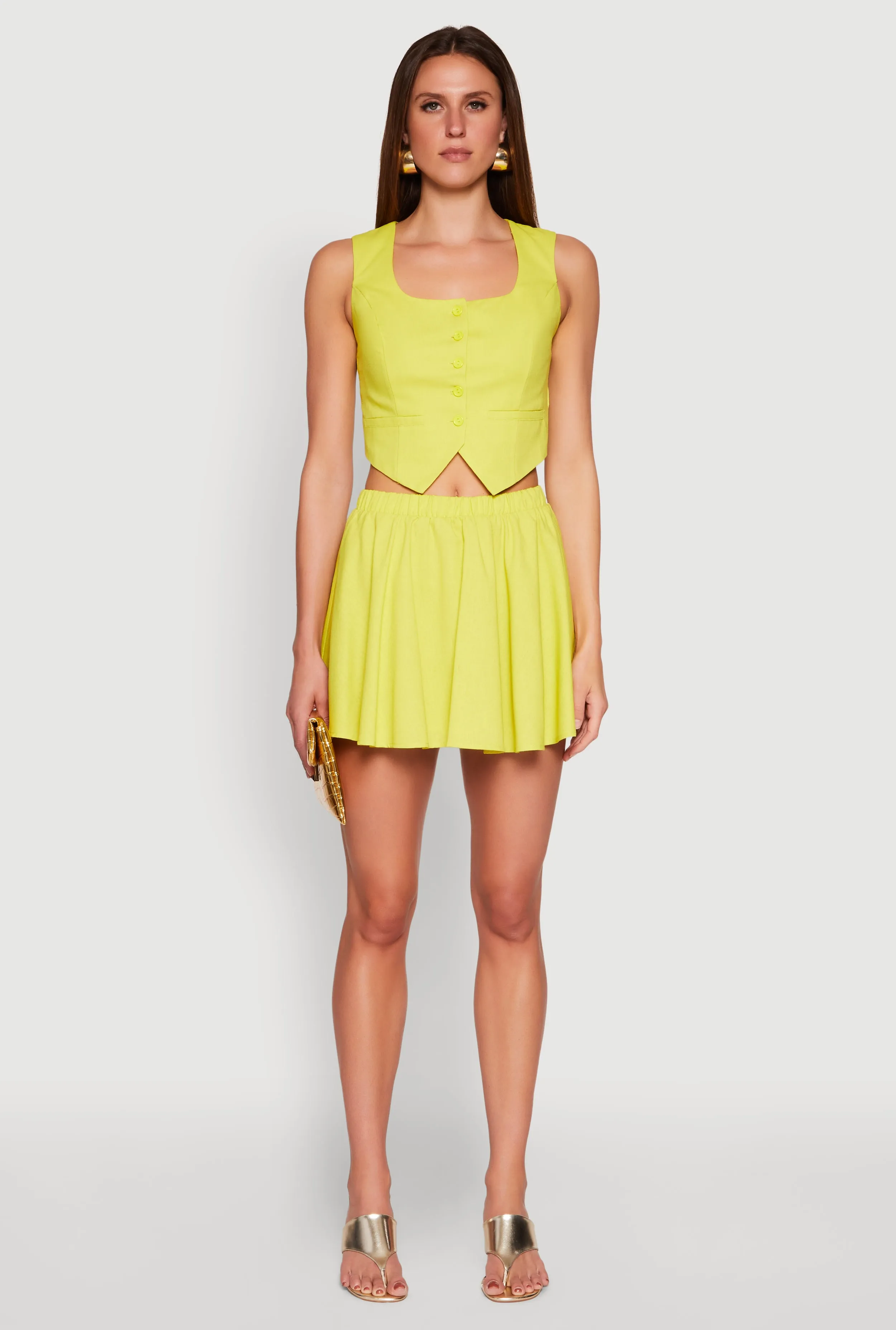 Linen High Waisted Skirt sold by Rainbow product image thumbnail 2