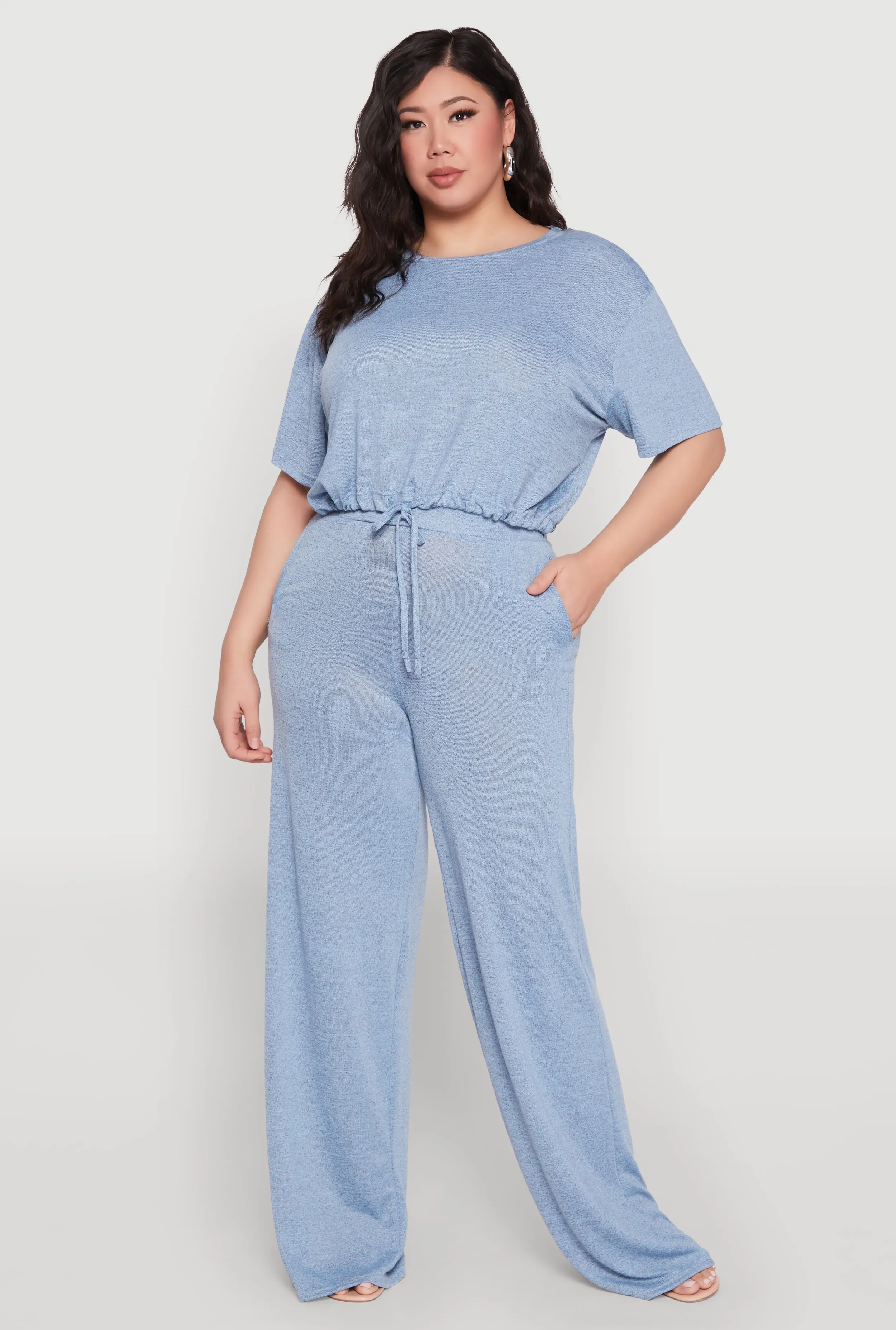 Plus Size Daisy High Waisted Wide Leg Pants sold by Rainbow