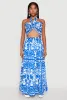 Printed Pattern Tie Front Crop Top sold by Rainbow
