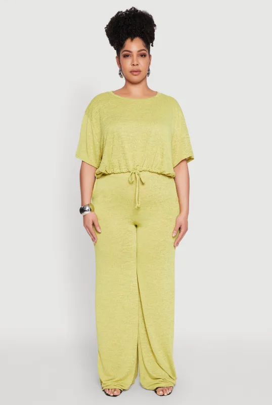 Plus Size Daisy High Waisted Wide Leg Pants sold by Rainbow