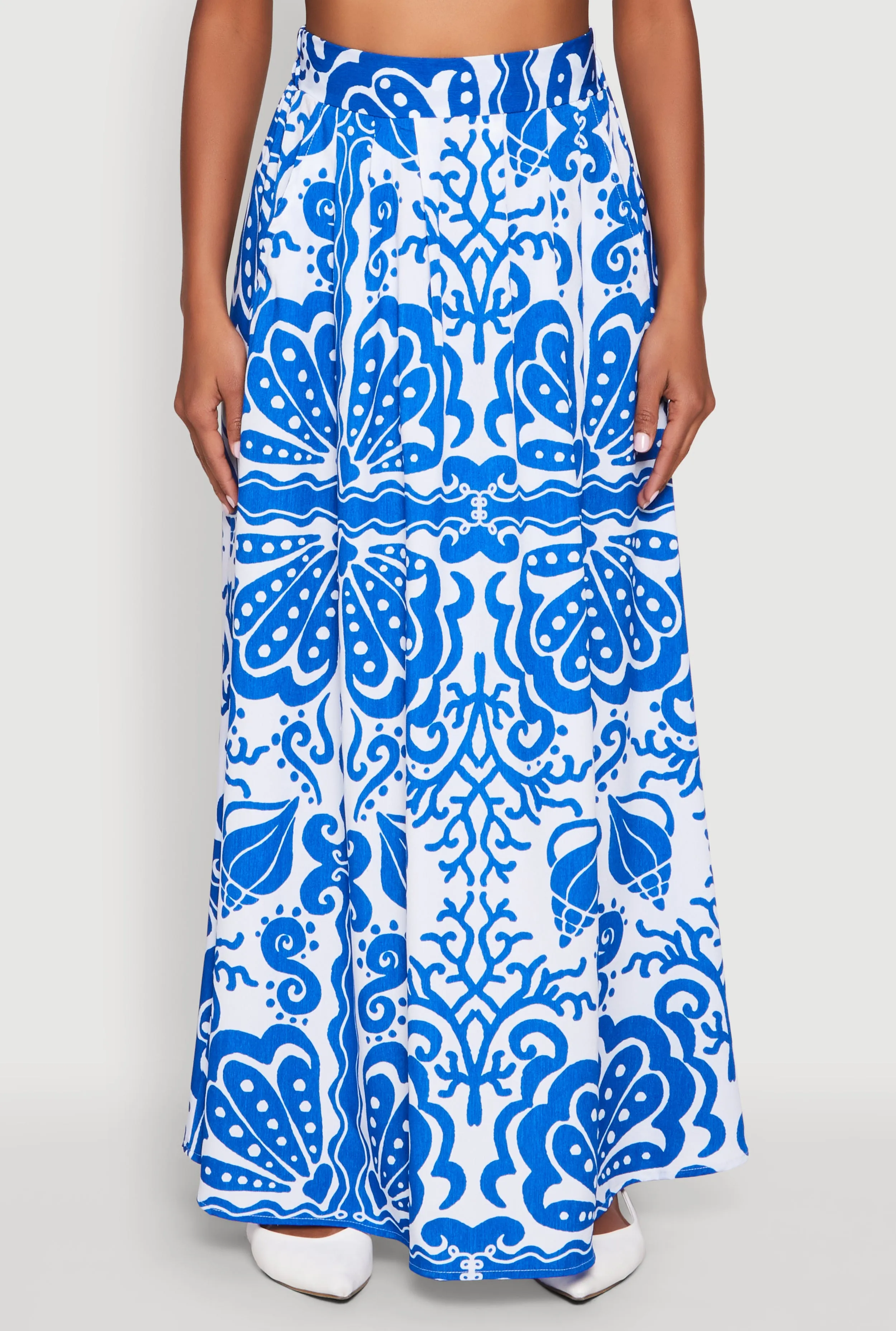 Printed Pattern Pleated Maxi Skirt sold by Rainbow product image thumbnail 3