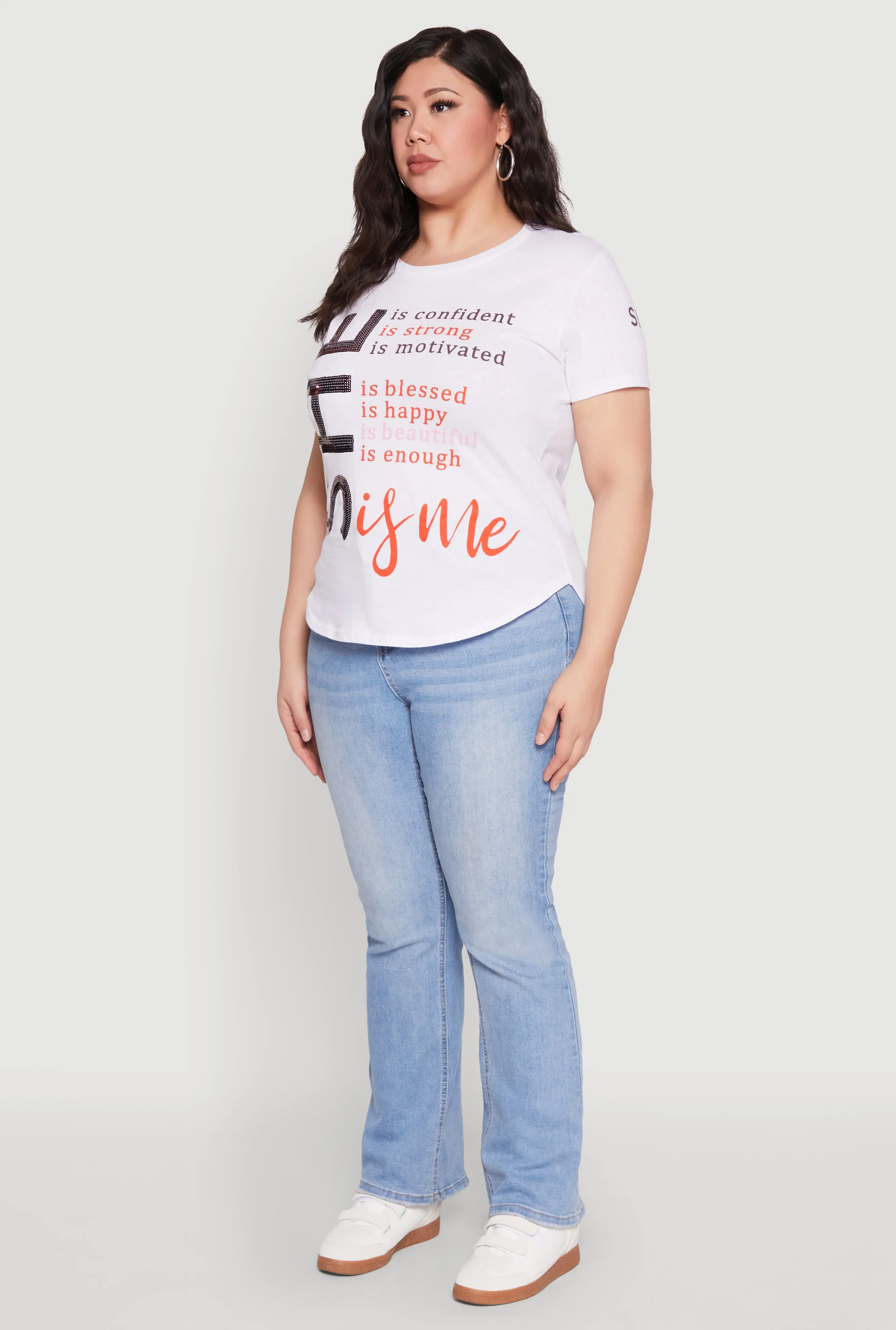 Plus Size Sequin She Is Me Graphic Tee sold by Rainbow product image thumbnail 5
