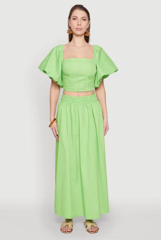Poplin Maxi Skirt sold by Rainbow