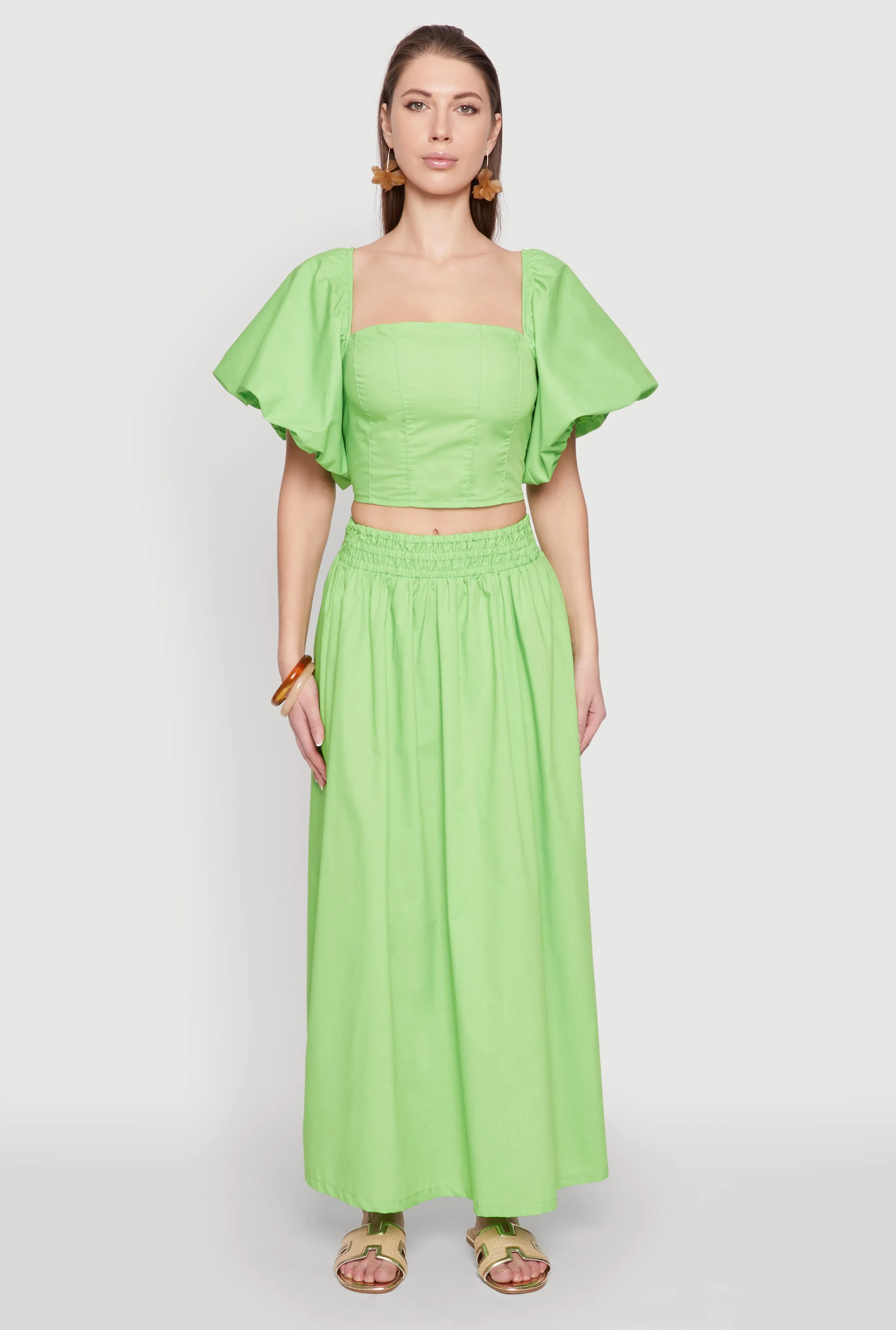 Poplin Maxi Skirt sold by Rainbow