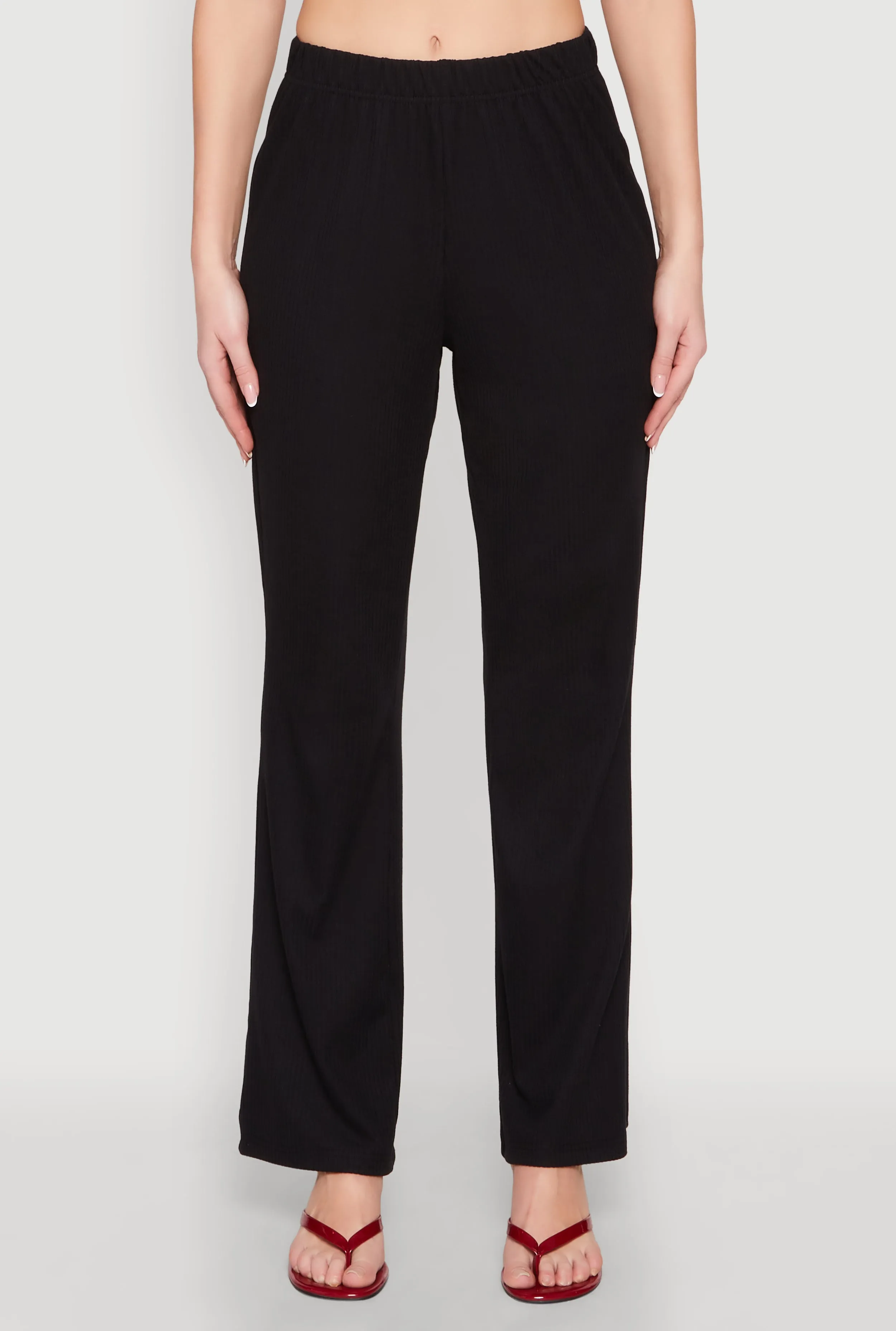 Ribbed Knit Boot Cut Pants sold by Rainbow product image thumbnail 3