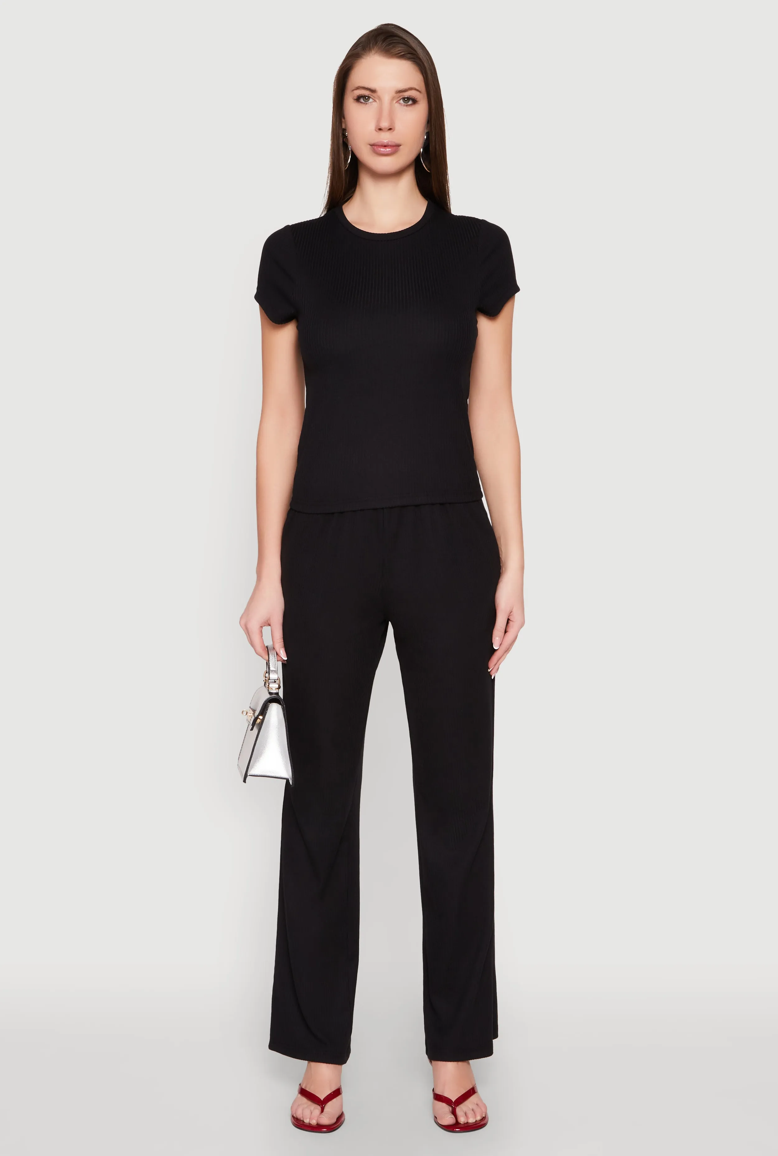 Ribbed Knit Boot Cut Pants sold by Rainbow product image thumbnail 2