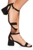 Open Toe Ankle Strap Block Heel Sandals sold by Rainbow