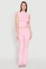 Ruched Mock Neck Crop Top sold by Rainbow
