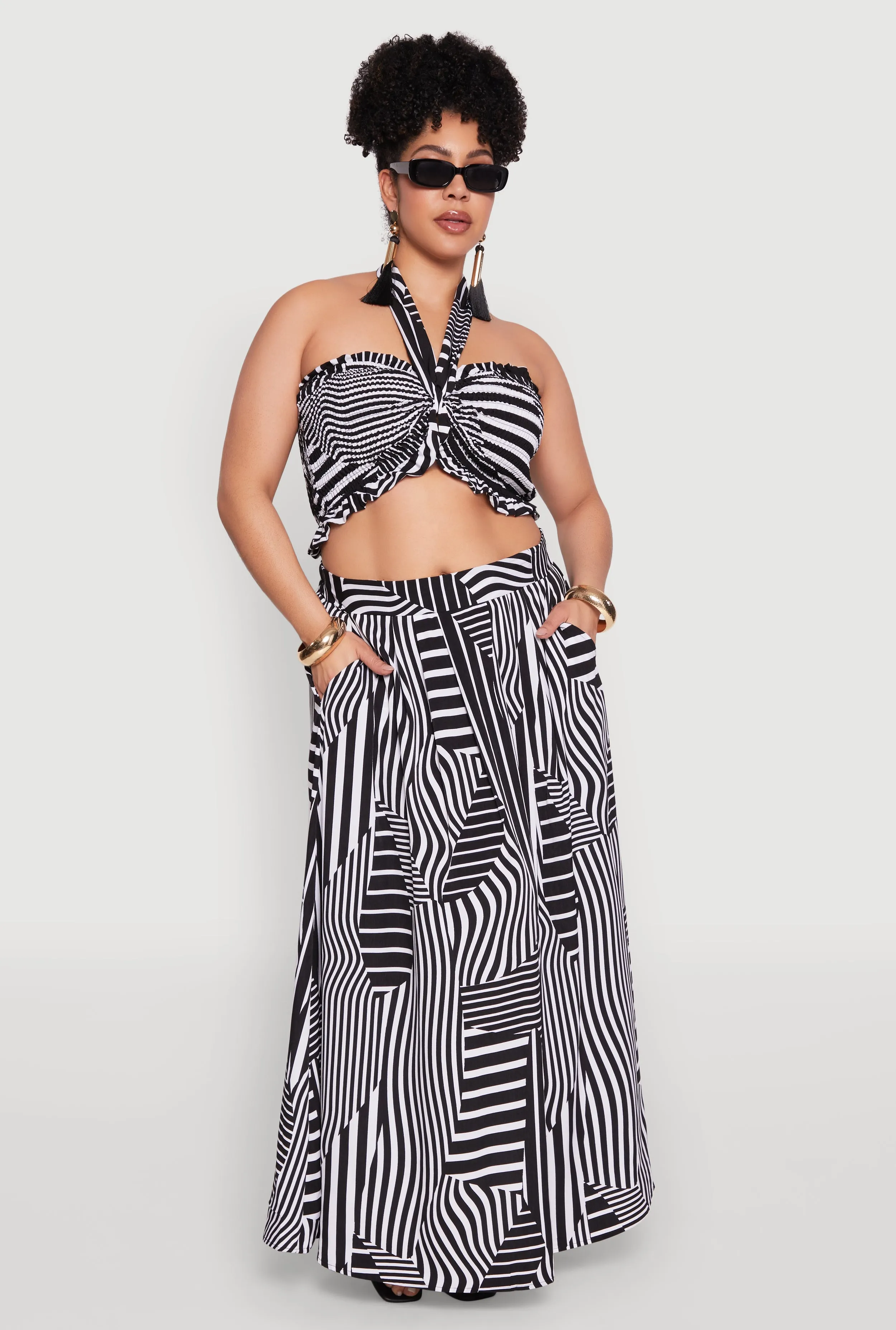 Plus Size Printed Pattern Maxi Skirt sold by Rainbow product image thumbnail 2