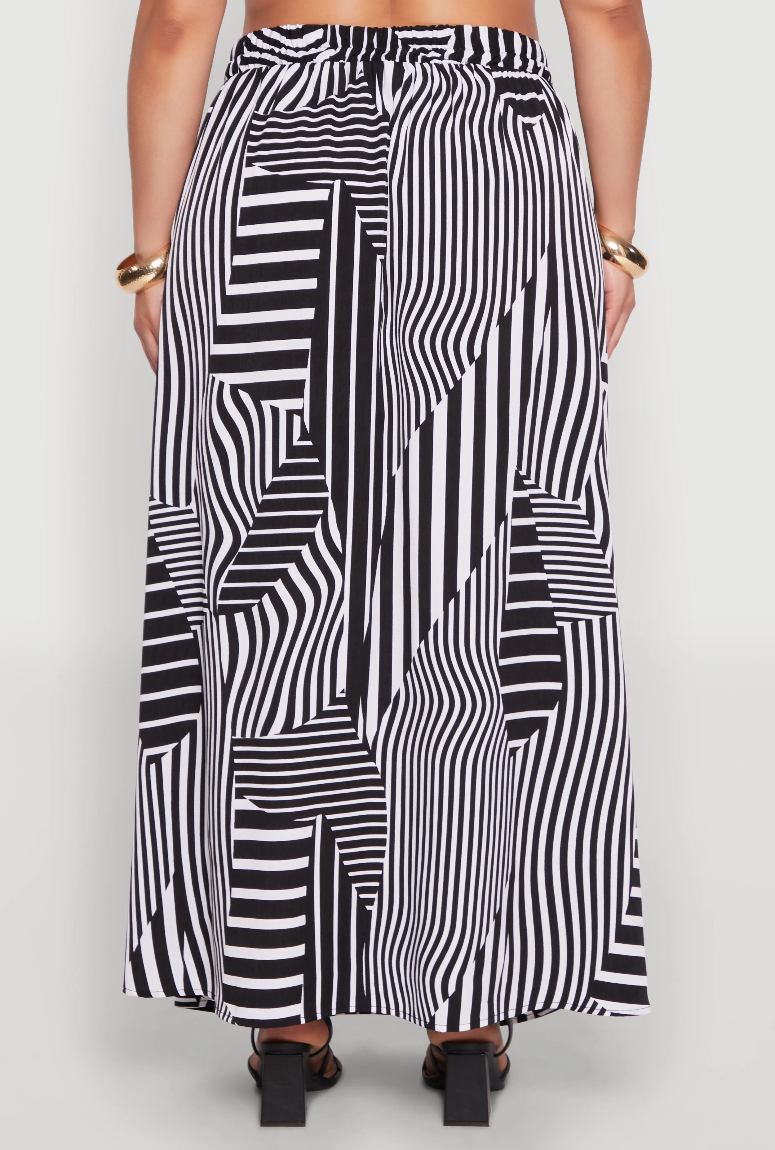 Plus Size Printed Pattern Maxi Skirt sold by Rainbow product image thumbnail 5