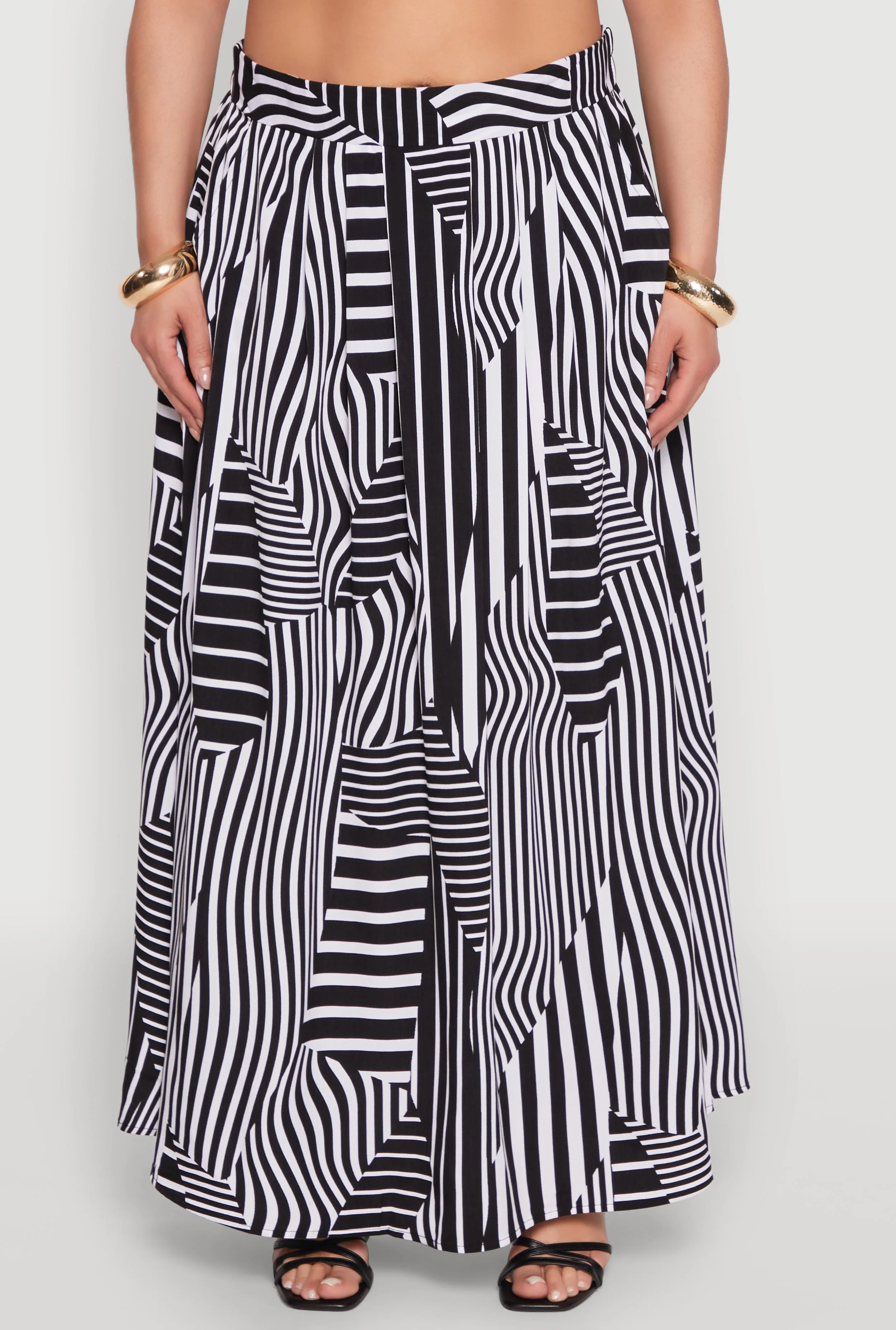 Plus Size Printed Pattern Maxi Skirt sold by Rainbow product image thumbnail 3