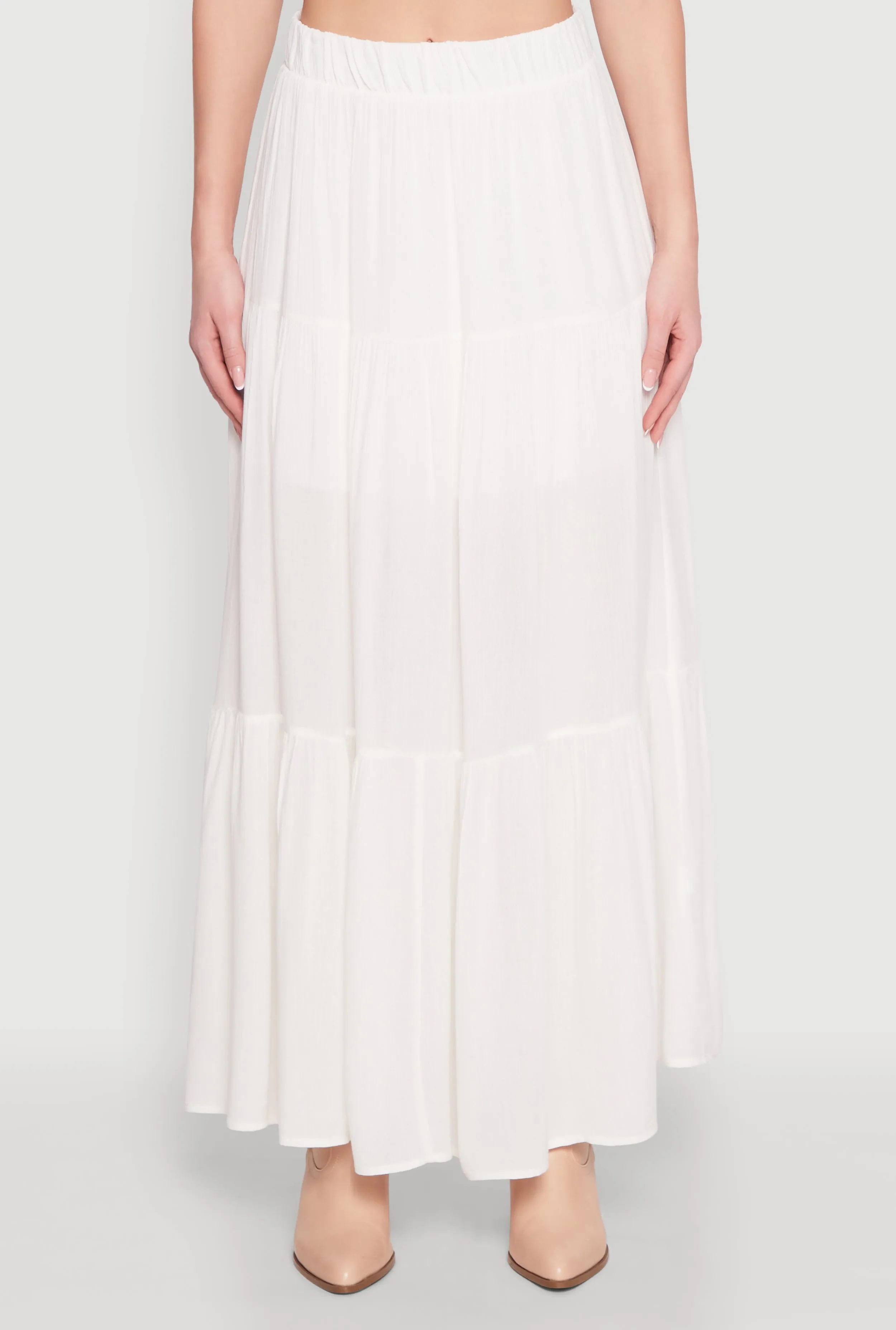 High Waist Tiered Maxi Skirt sold by Rainbow product image thumbnail 5