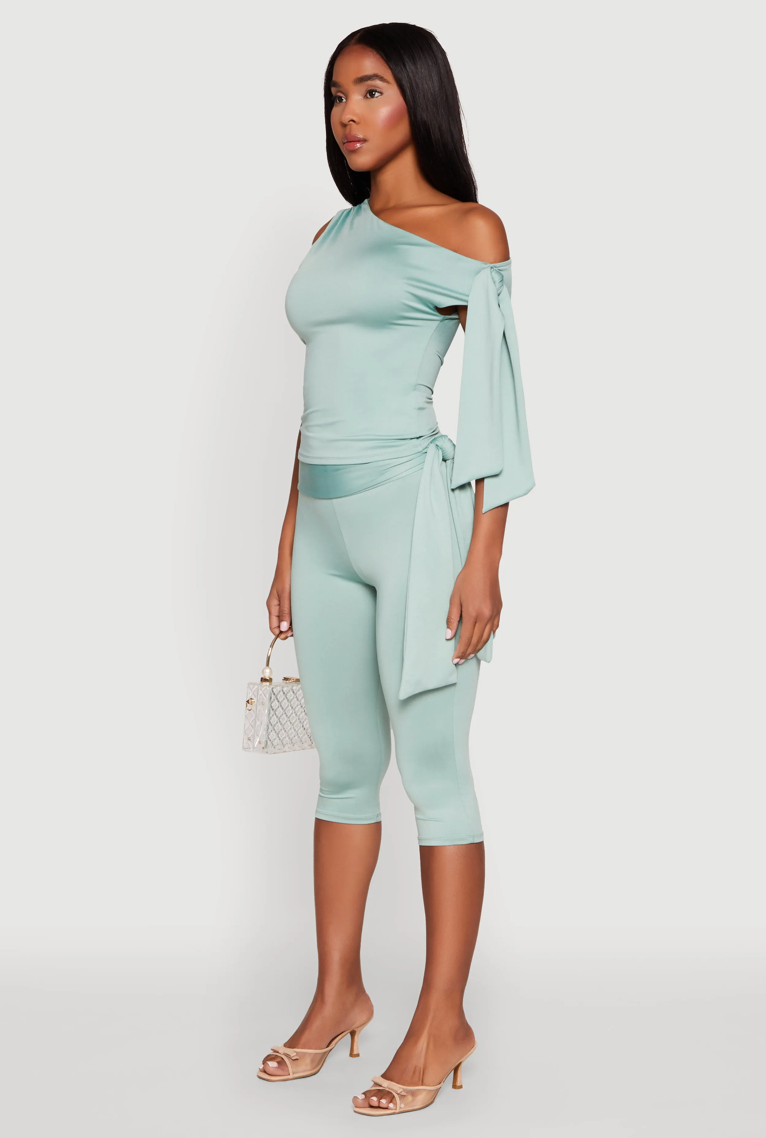 Side Tie One Shoulder Top sold by Rainbow product image thumbnail 5