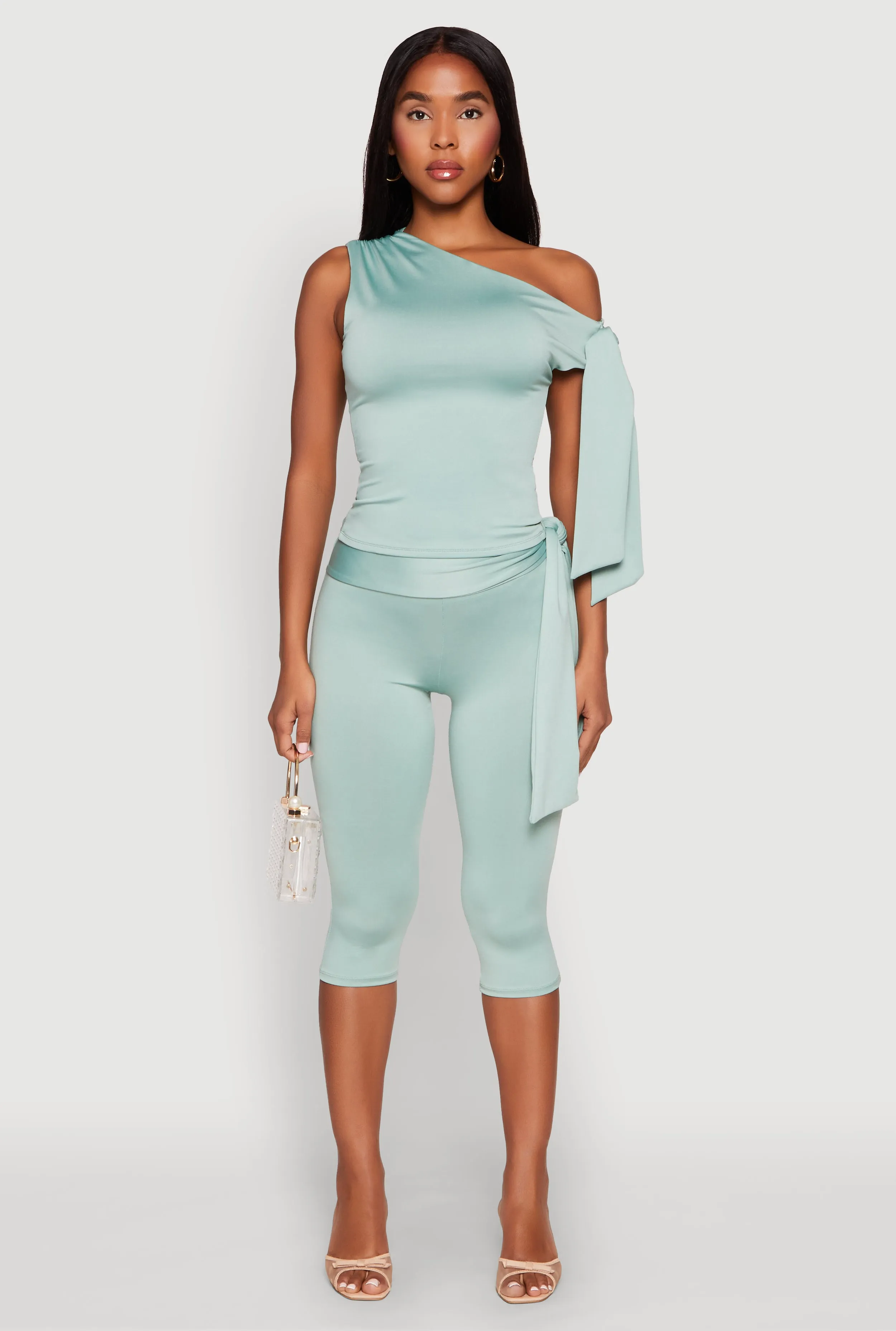 Side Tie One Shoulder Top sold by Rainbow product image thumbnail 2