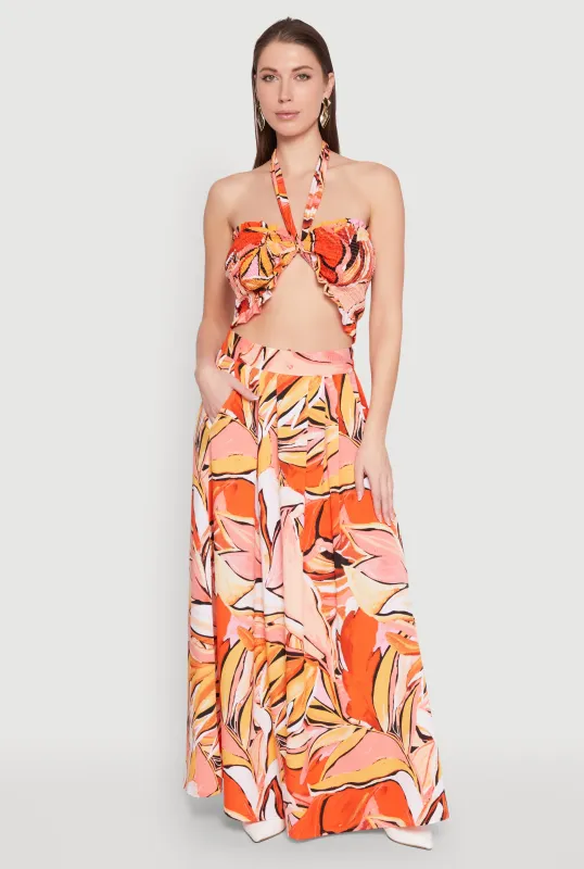 Printed Pattern Pleated Maxi Skirt sold by Rainbow