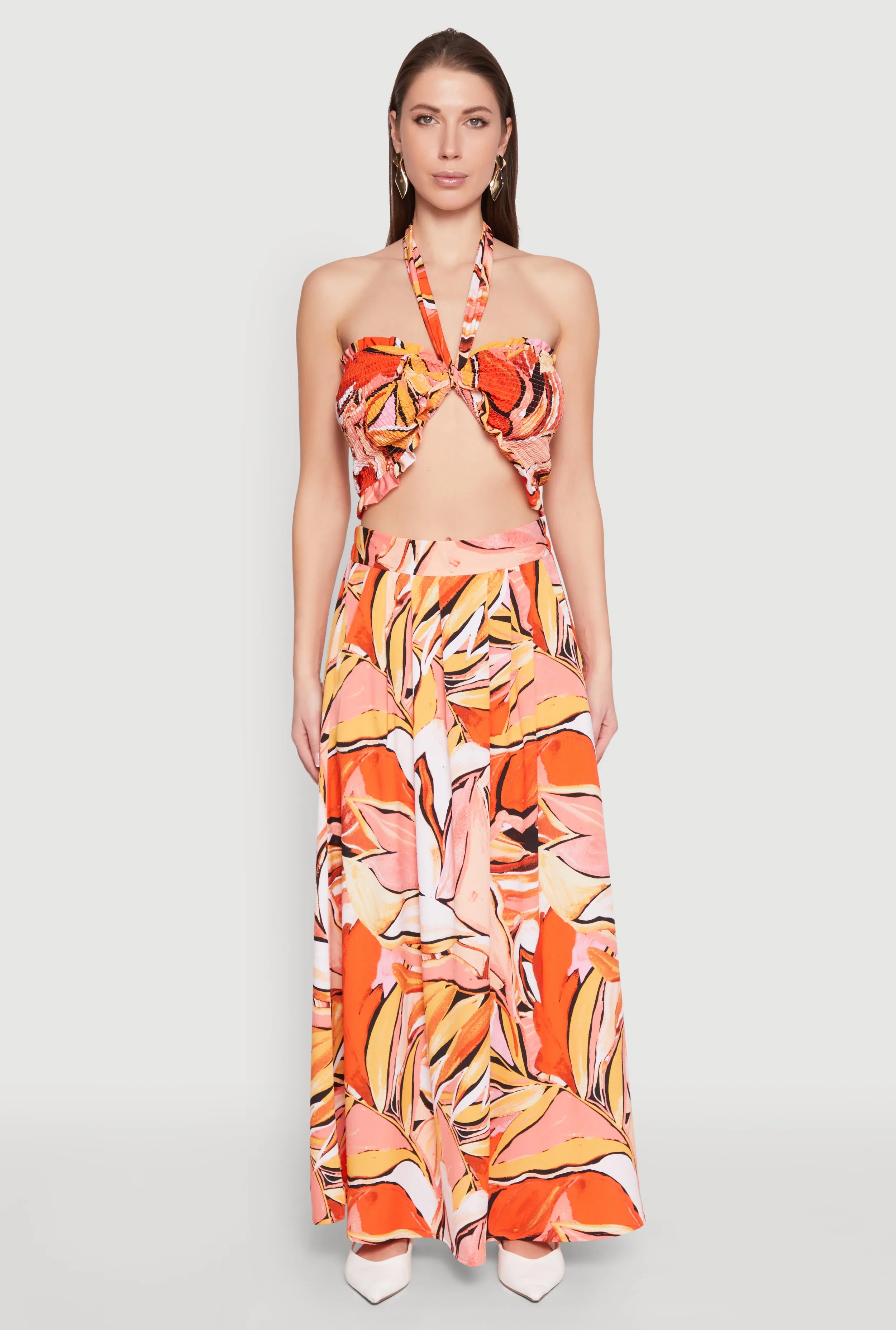 Printed Pattern Pleated Maxi Skirt sold by Rainbow product image thumbnail 2