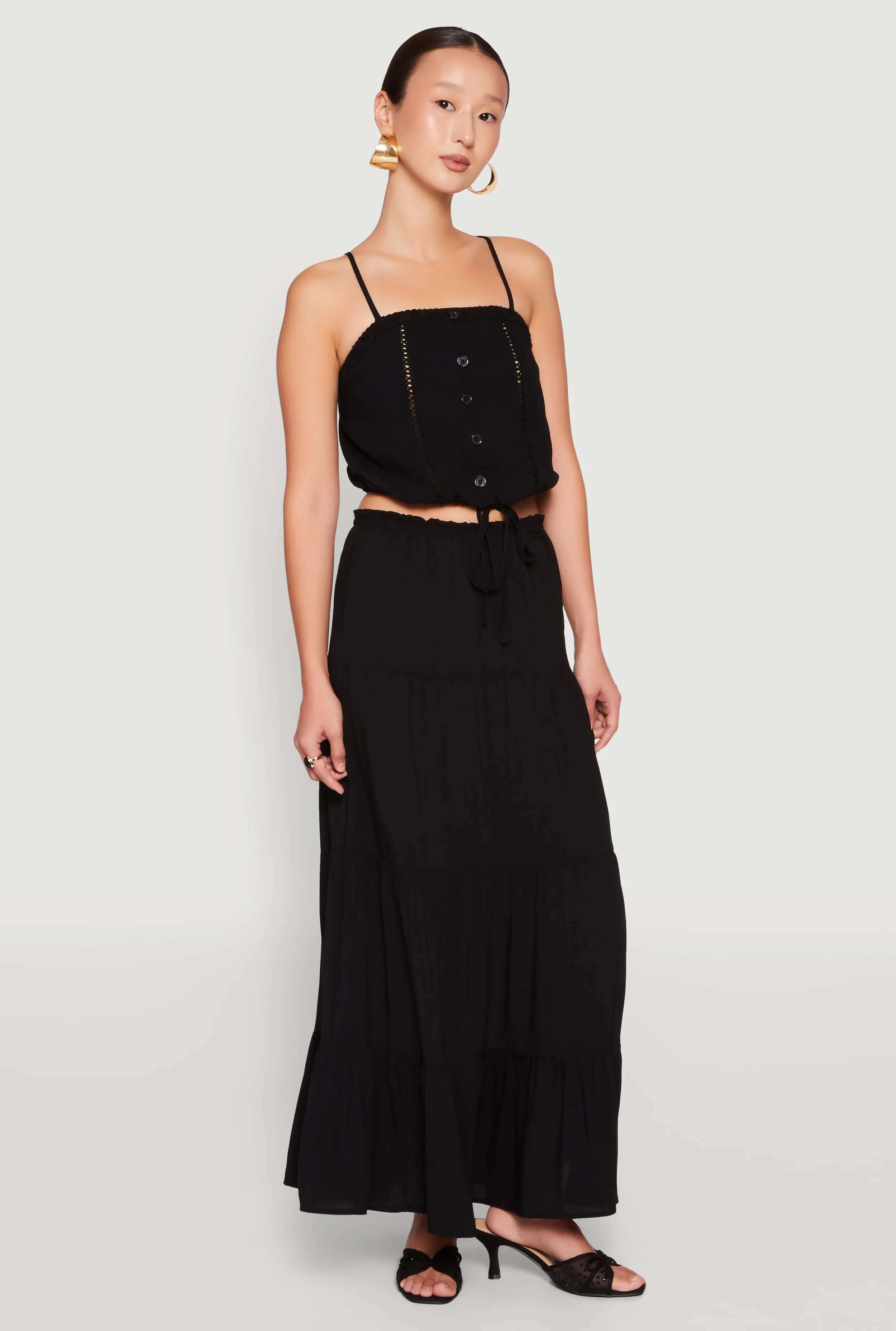 Almost Famous High Waist Tiered Skirt sold by Rainbow product image thumbnail 2