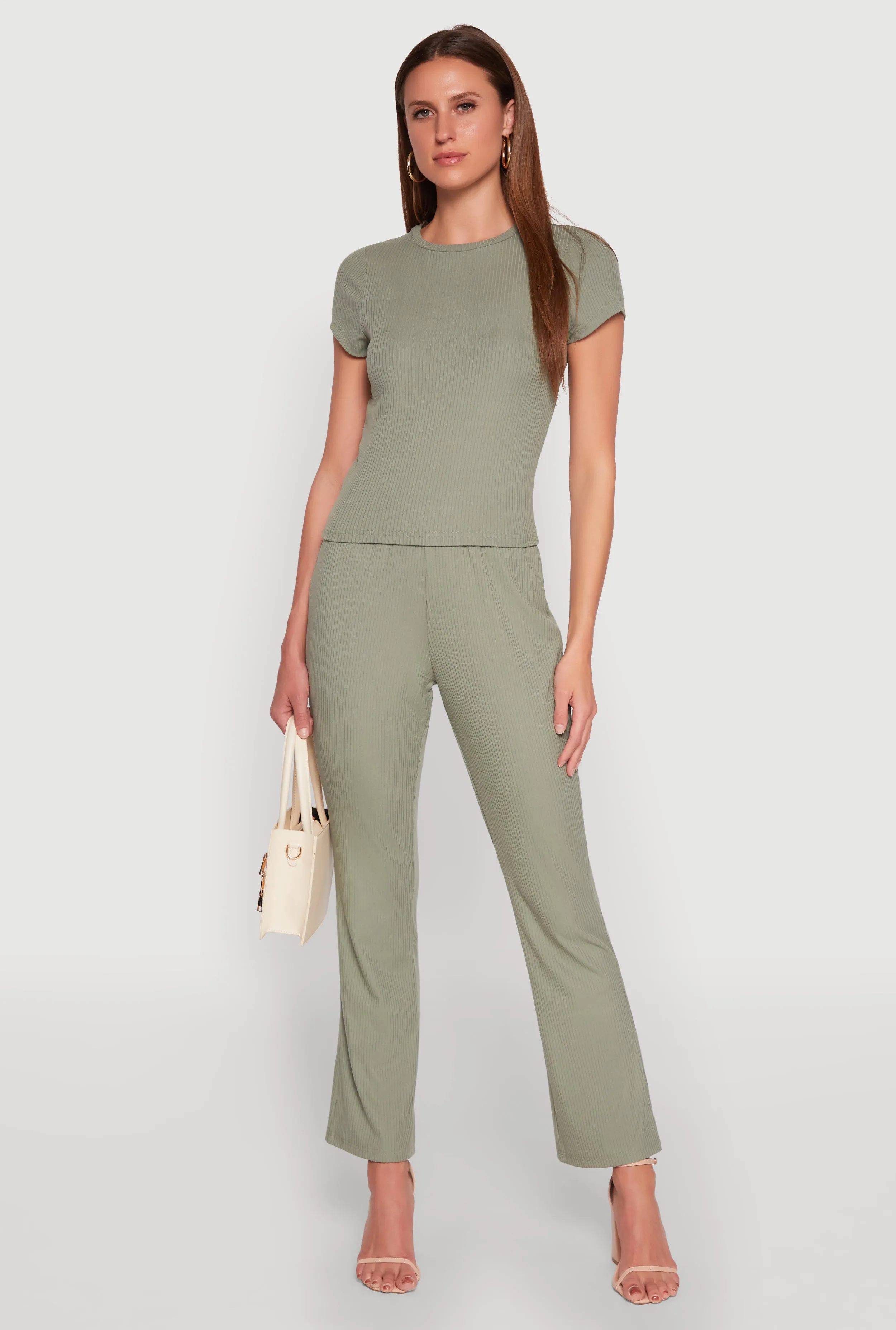 Ribbed Knit Boot Cut Pants sold by Rainbow product image thumbnail 2