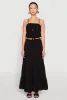 Almost Famous Faux Button Tie Front Crop Top sold by Rainbow