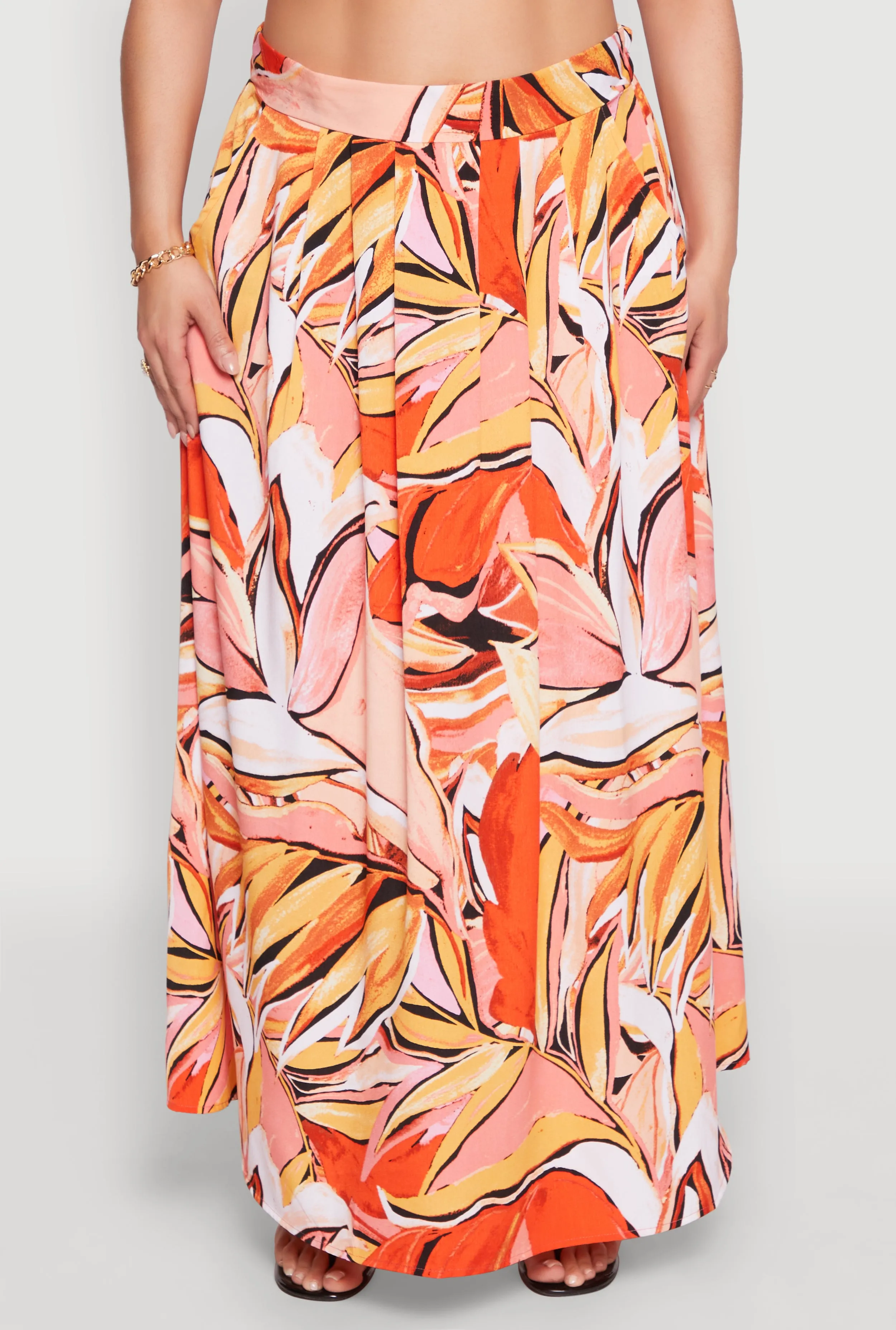 Plus Size Printed Pattern Maxi Skirt sold by Rainbow product image thumbnail 3