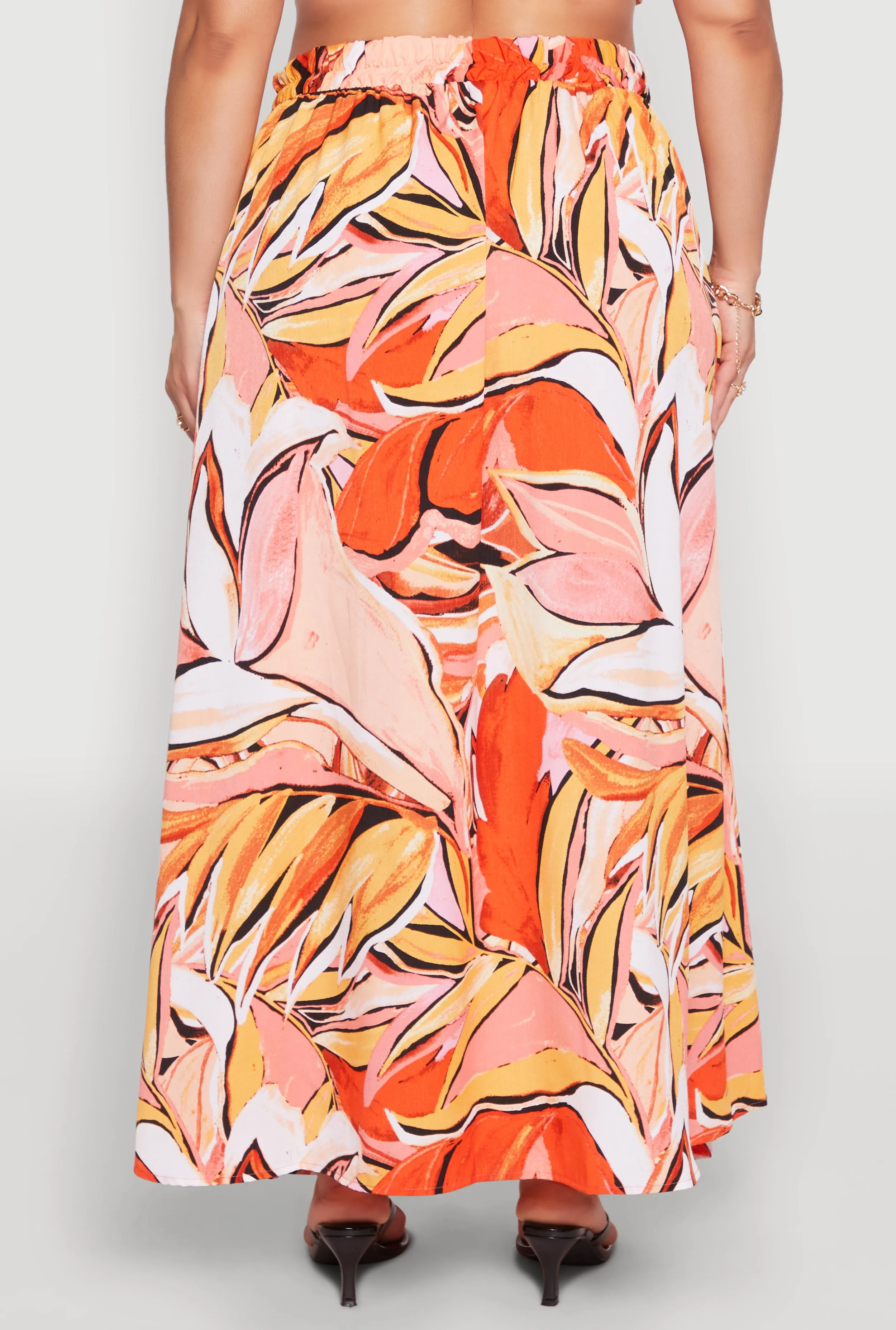 Plus Size Printed Pattern Maxi Skirt sold by Rainbow product image thumbnail 5