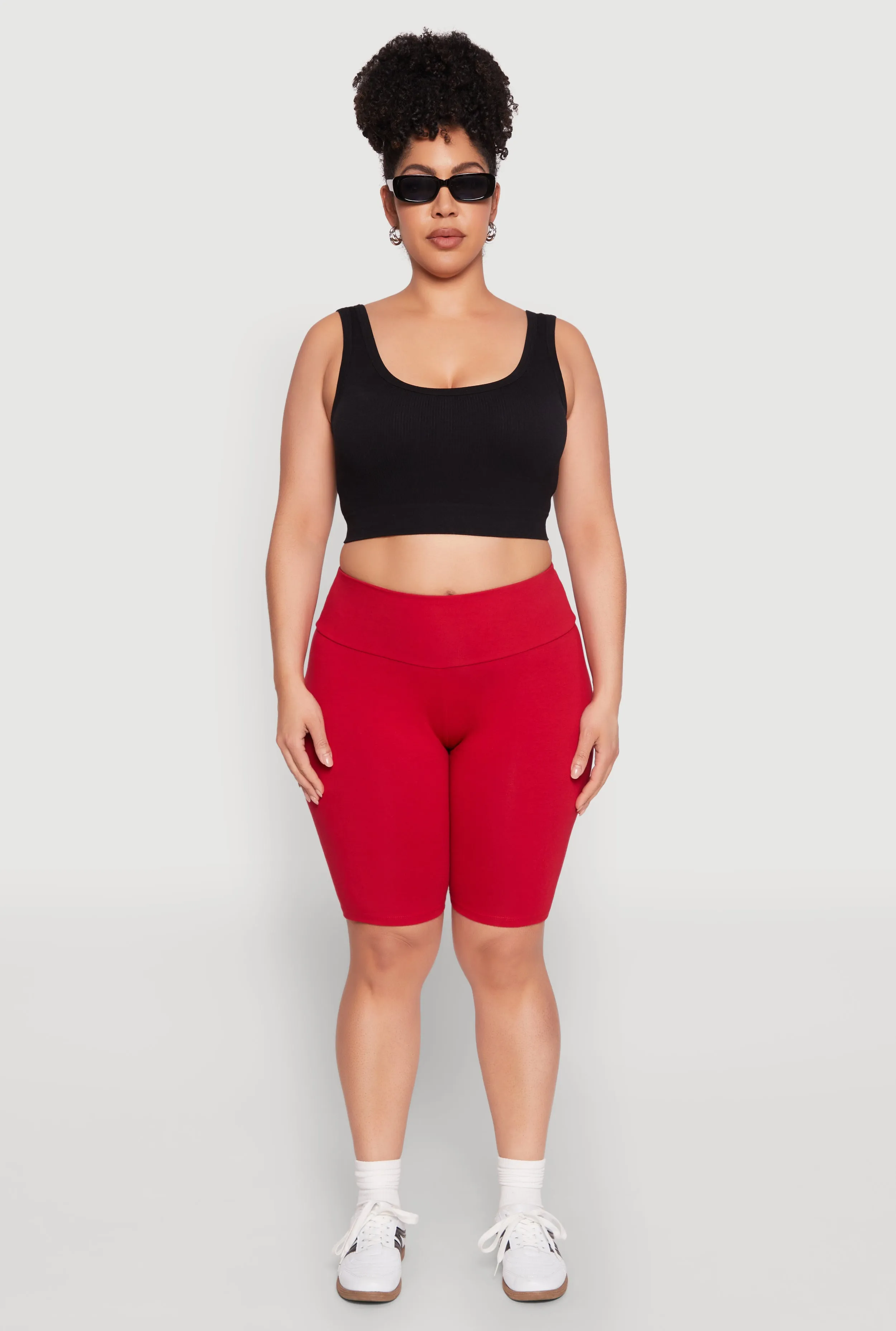 Plus Size Ambiance High Waisted Bike Shorts sold by Rainbow product image thumbnail 2