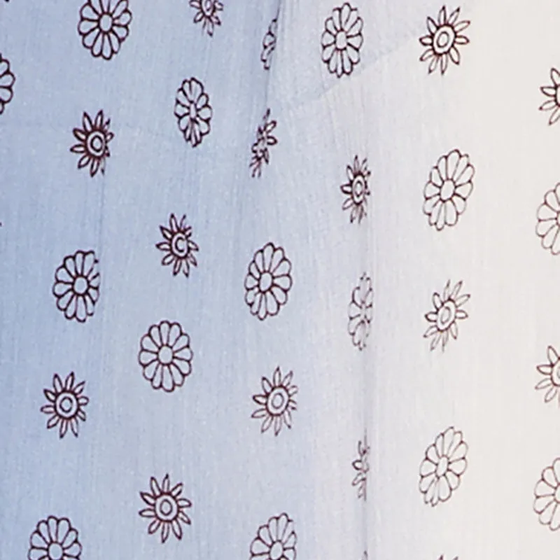 Plus Size Ombre Flower Print Blouse sold by Rainbow product image thumbnail 4