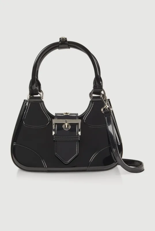 Buckle Strap Jelly Hobo Bag sold by Rainbow