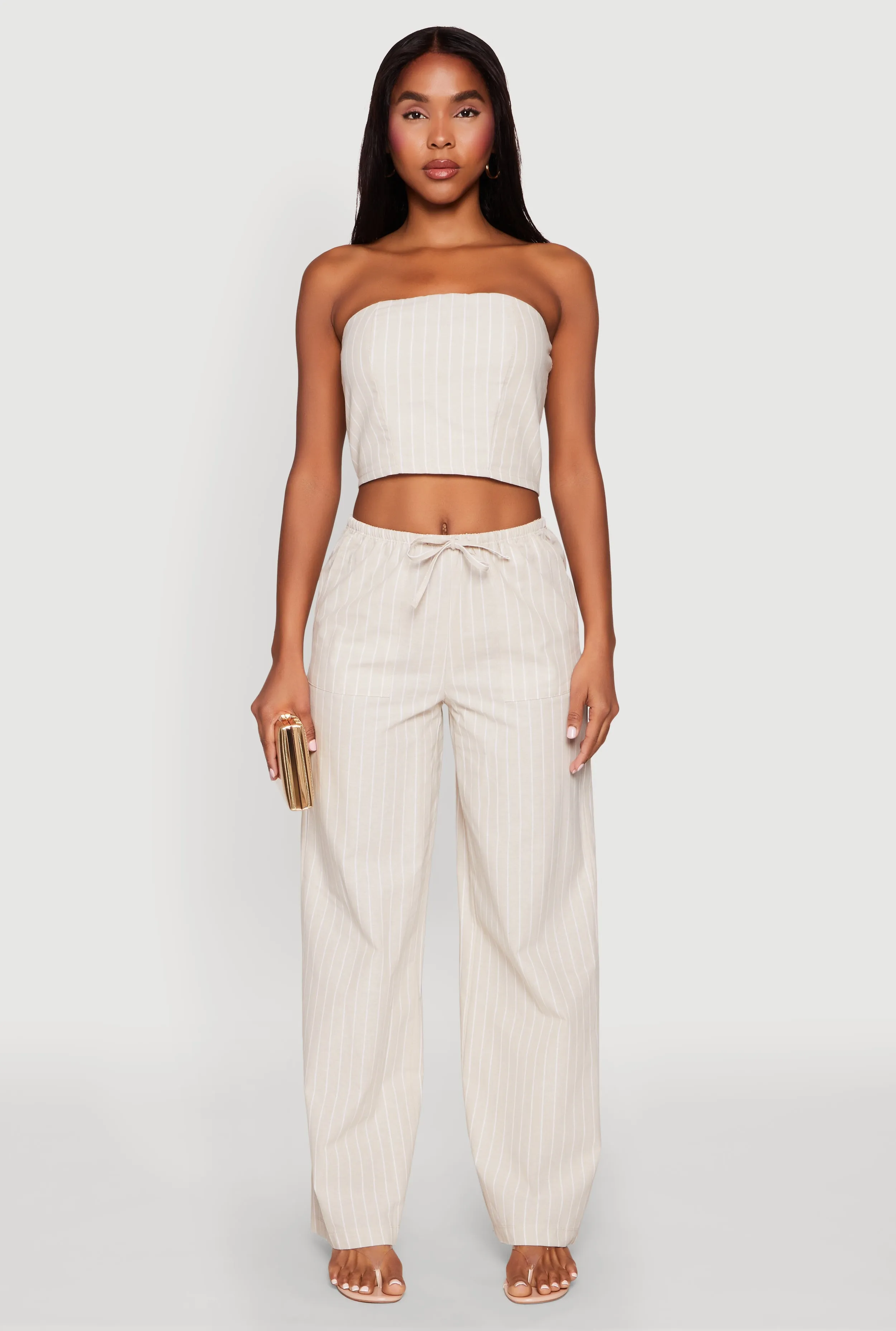 Almost Famous Smocked Striped Tube Top sold by Rainbow product image thumbnail 3