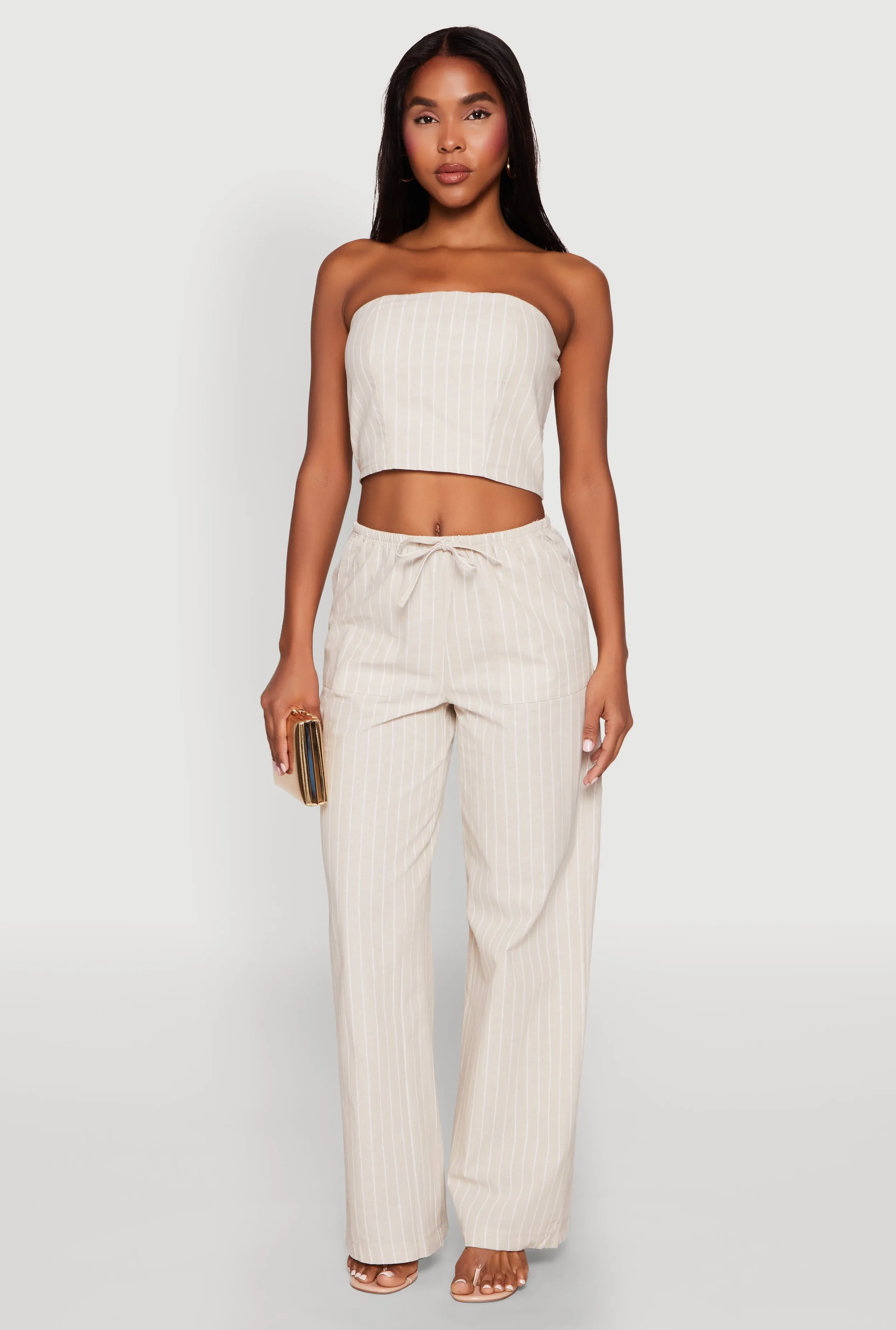 Almost Famous Smocked Striped Tube Top sold by Rainbow product image thumbnail 2