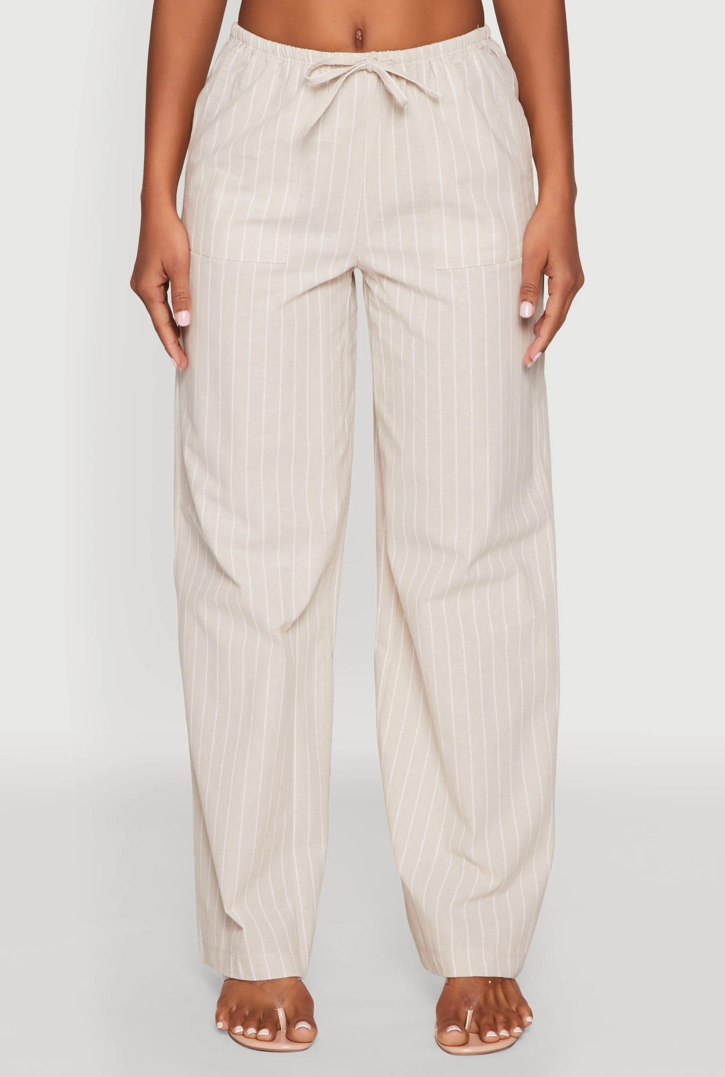 Almost Famous Drawstring Striped Pants sold by Rainbow product image thumbnail 3
