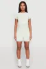 Seamless Ribbed Knit Ruched Biker Shorts sold by Rainbow