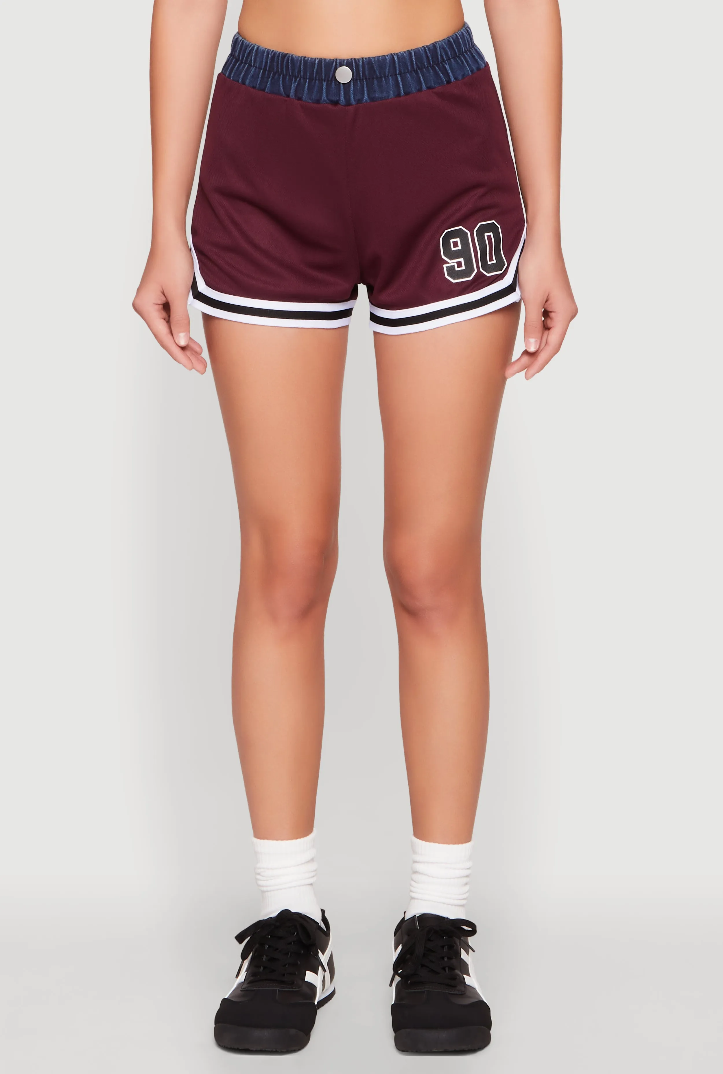 Jersey Mesh 90 Graphic Contrast Trim Sweatshorts sold by Rainbow product image thumbnail 5