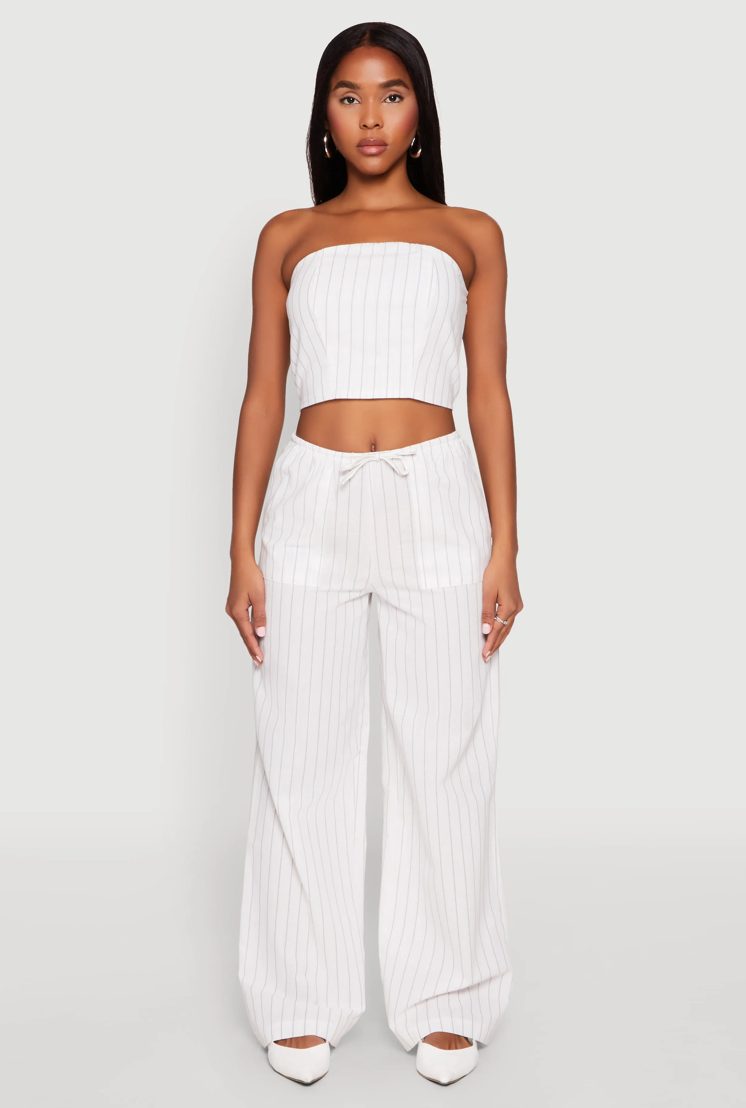 Almost Famous Smocked Striped Tube Top sold by Rainbow product image thumbnail 3