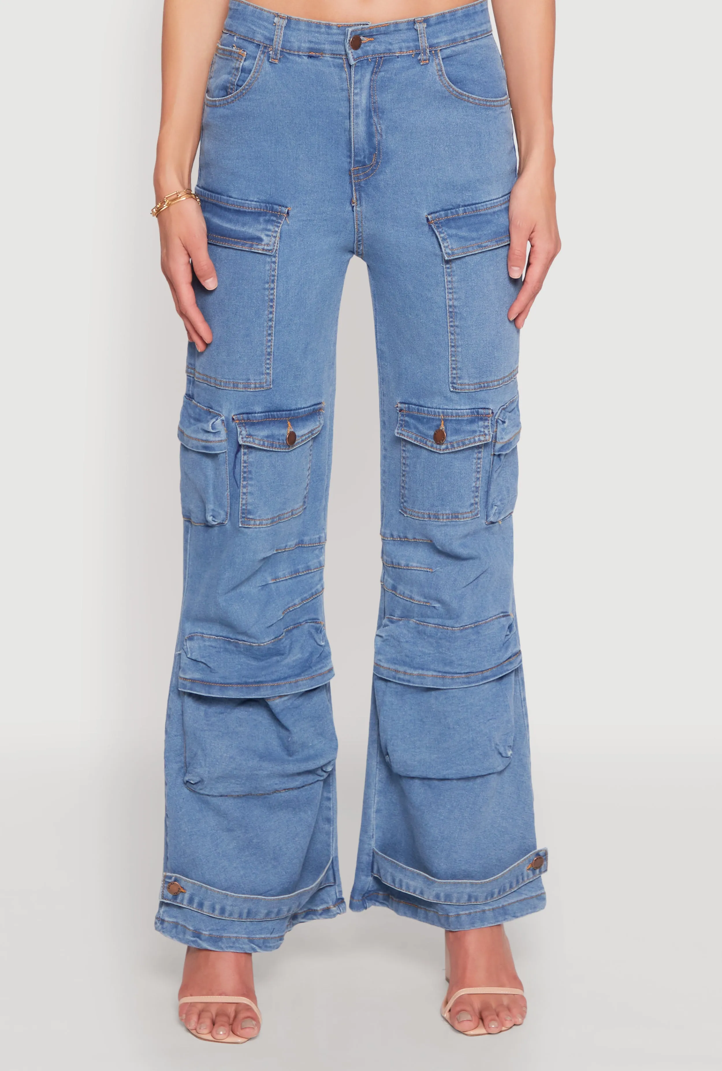 Daisy Cargo Pocket Flare Jeans sold by Rainbow product image thumbnail 5