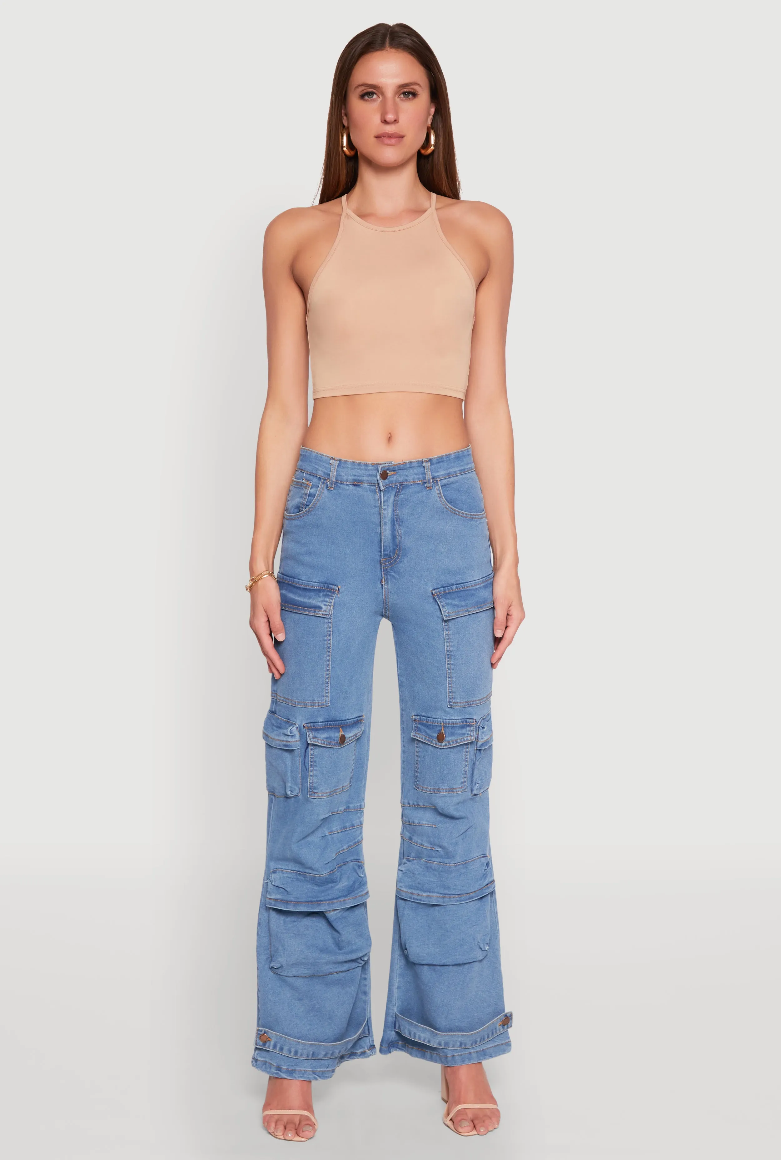 Daisy Cargo Pocket Flare Jeans sold by Rainbow product image thumbnail 2